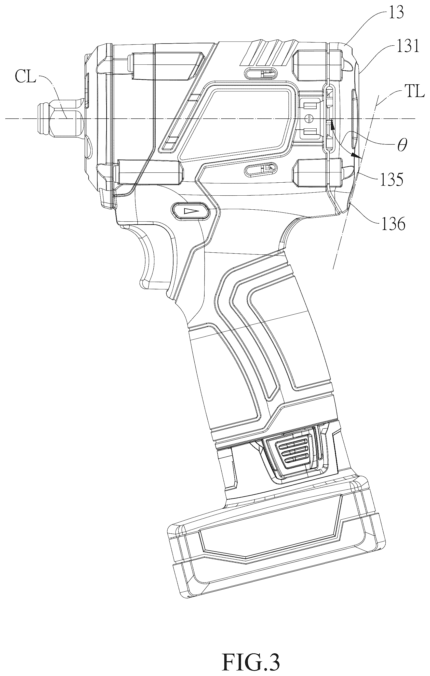 Patent US12569974 Figure 3 – Power tool