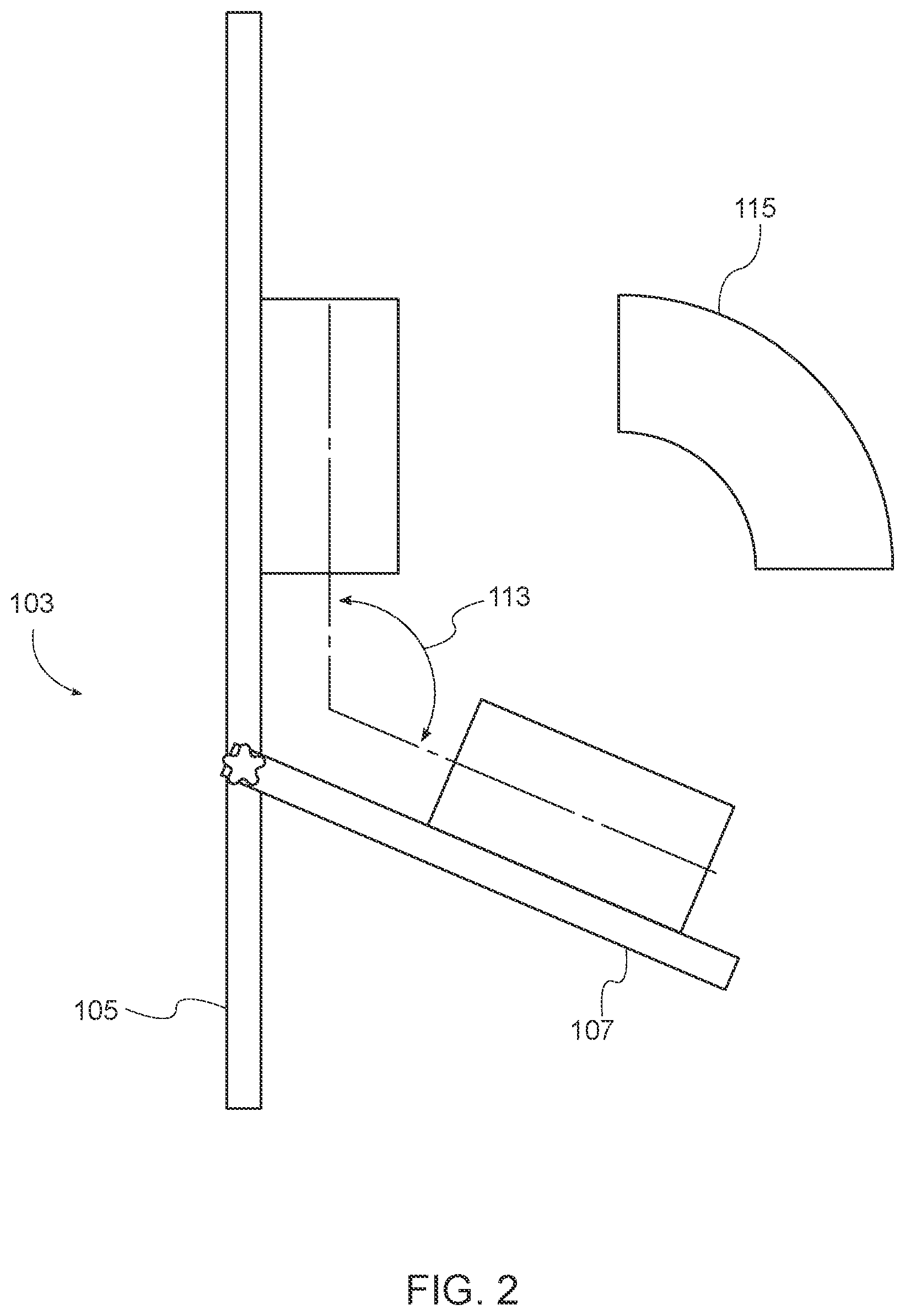 Patent US12569977 Figure 2 – Adjustable angle marker system for pipe elbow joints and method of use