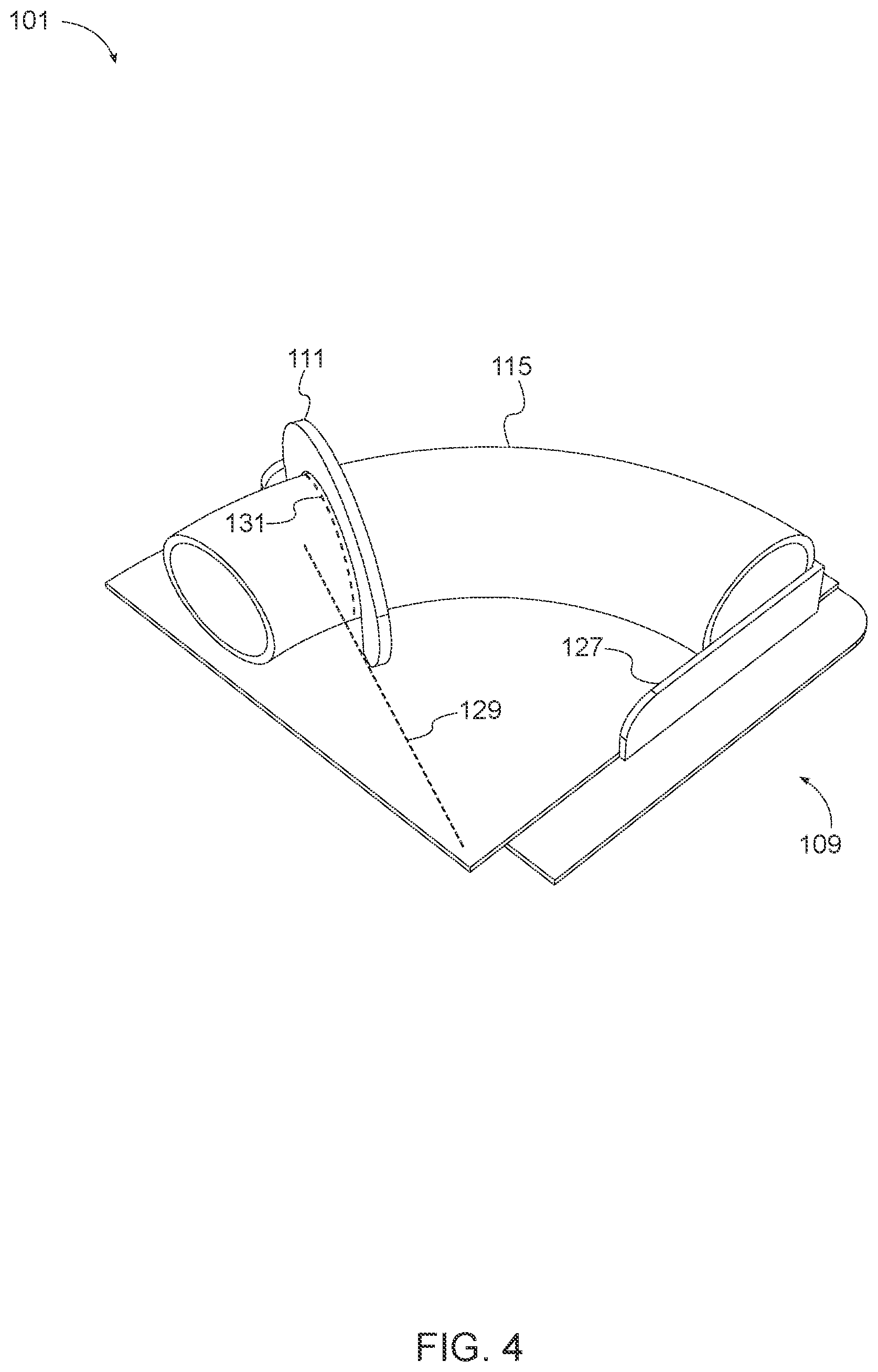 Patent US12569977 Figure 4 – Adjustable angle marker system for pipe elbow joints and method of use