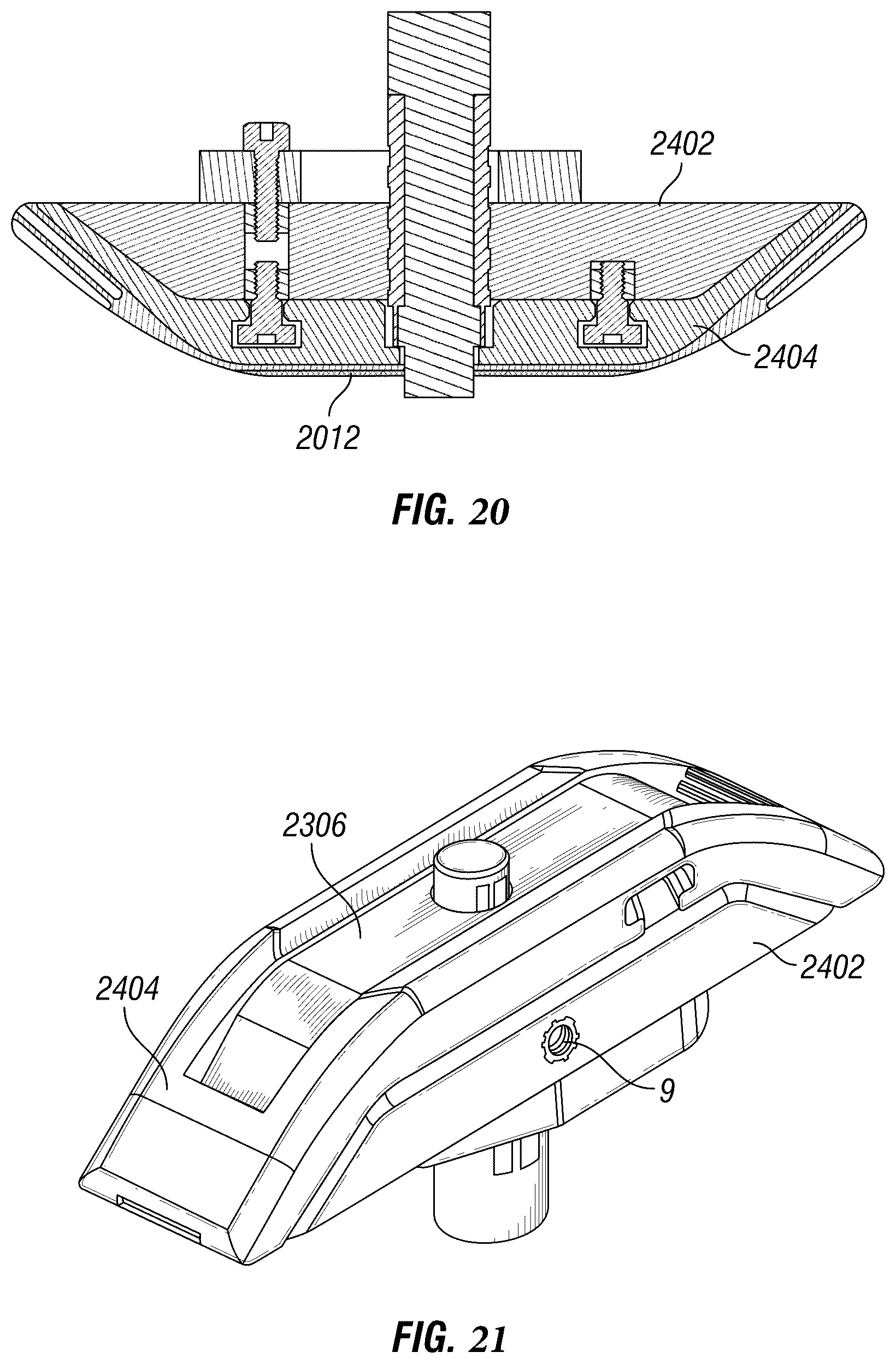 Patent US12569979 Figure 13 – Inspection robot with offset sled mounts for inspecting thick assets