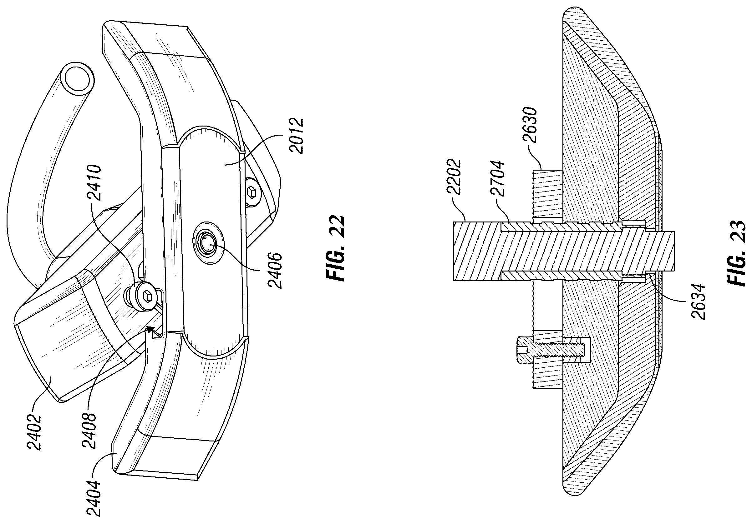 Patent US12569979 Figure 14 – Inspection robot with offset sled mounts for inspecting thick assets