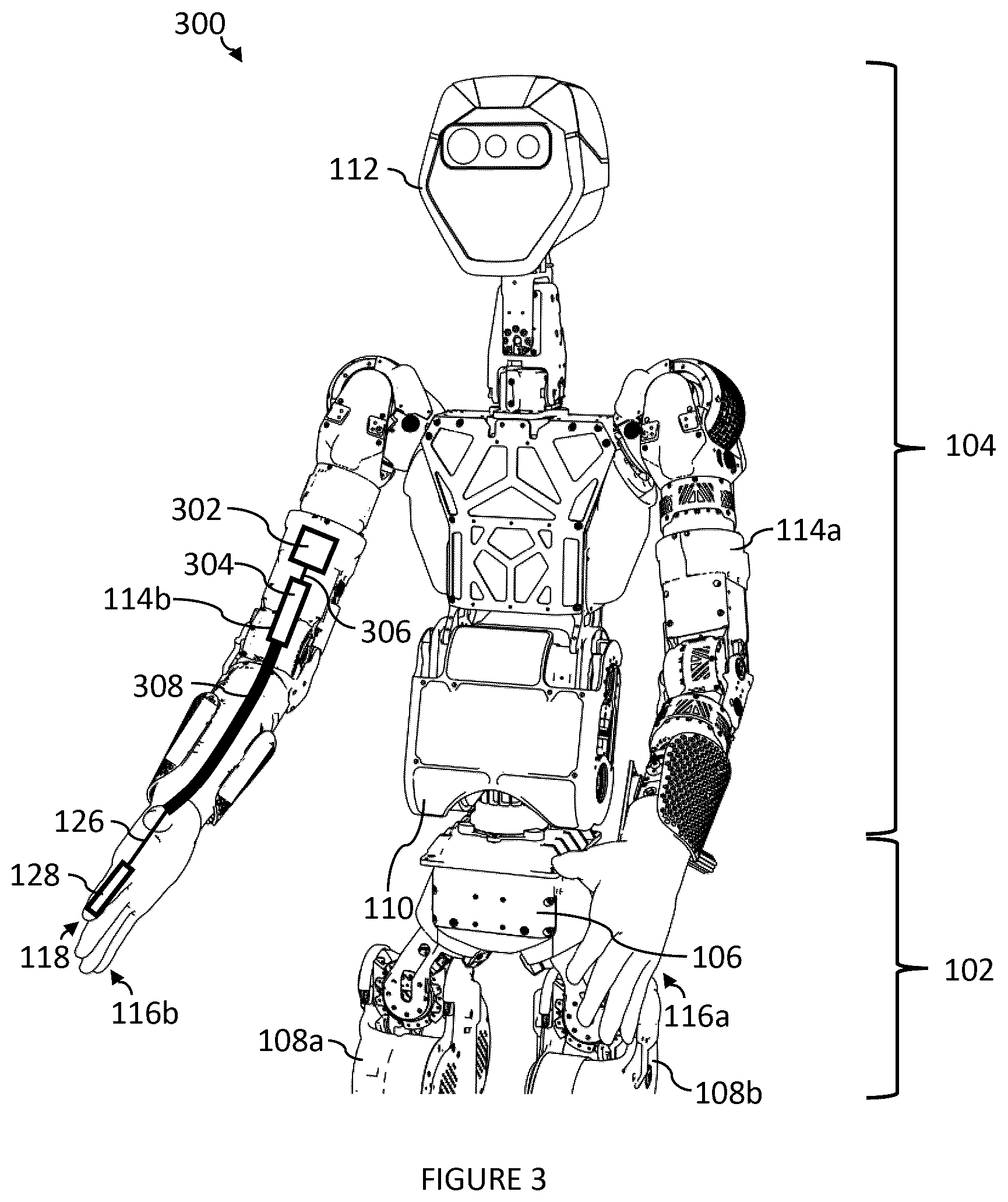 Patent US12569982 Figure 3 – Systems, devices, and methods for a hydraulic robotic arm