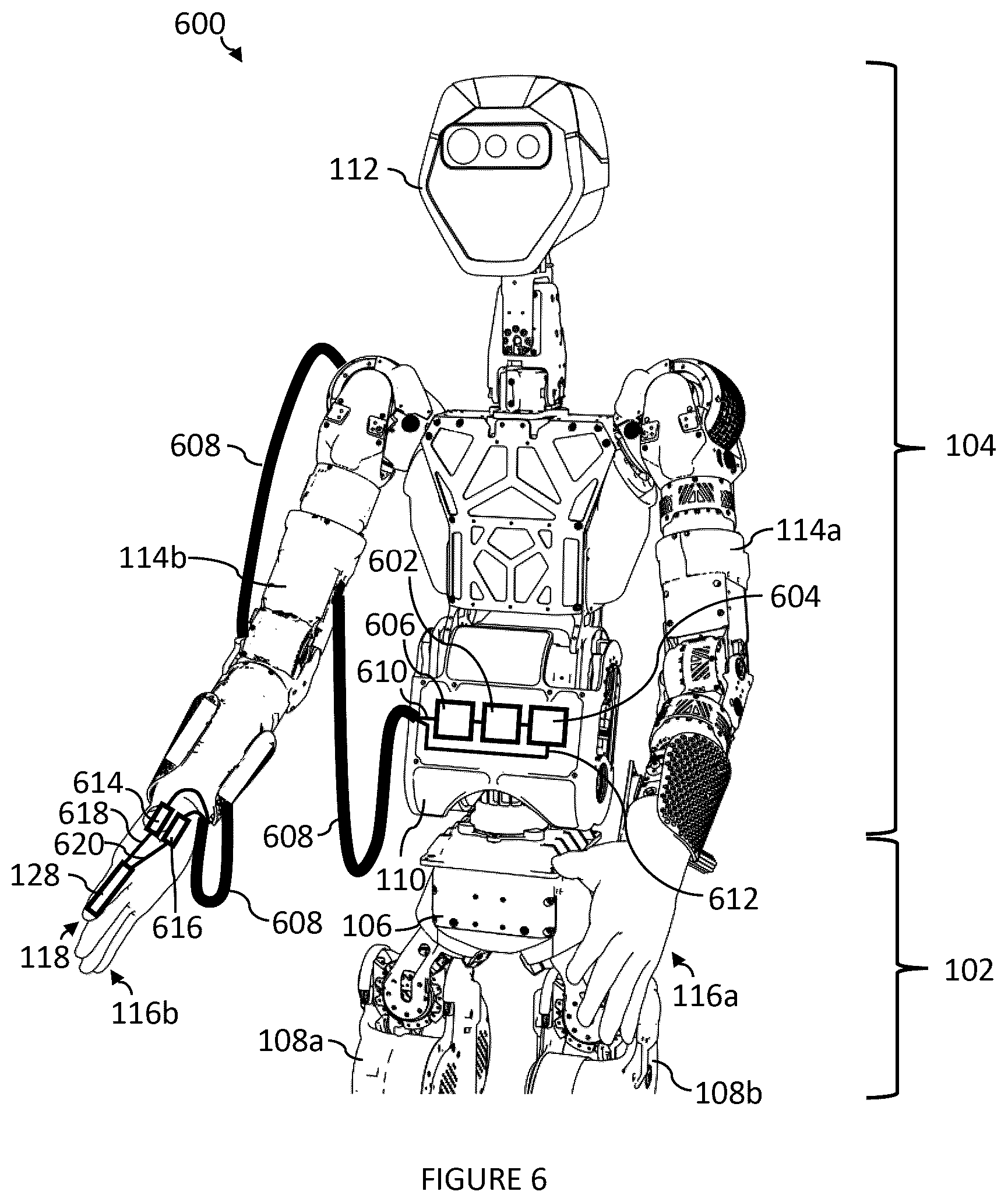 Patent US12569982 Figure 6 – Systems, devices, and methods for a hydraulic robotic arm