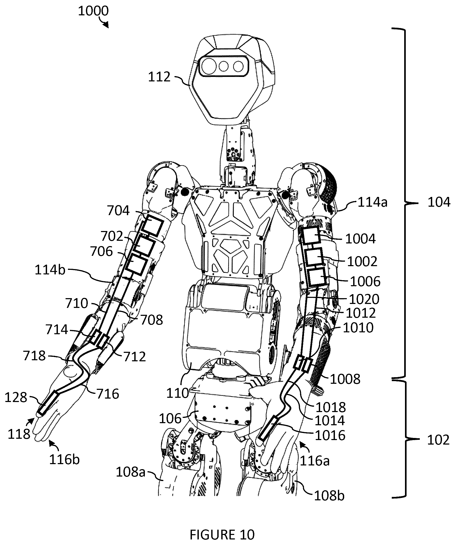 Patent US12569982 Figure 10 – Systems, devices, and methods for a hydraulic robotic arm