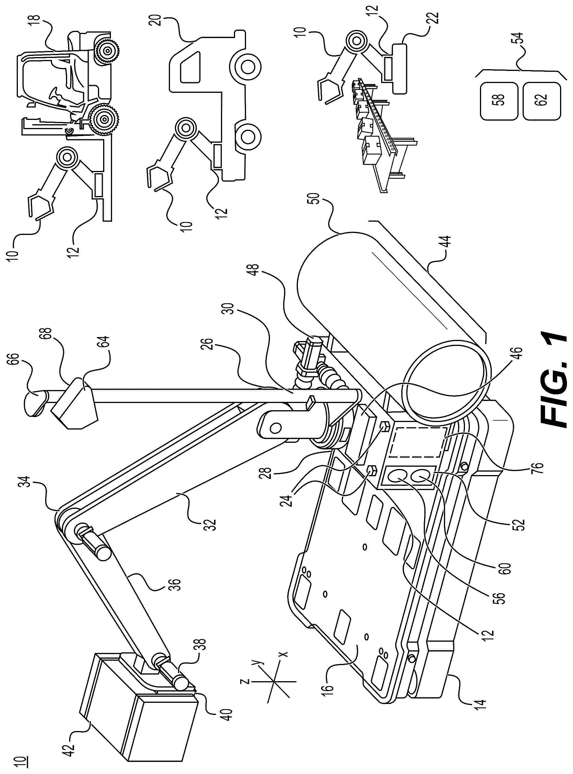 Patent US12569986 Figure 1 – Robotic arm system