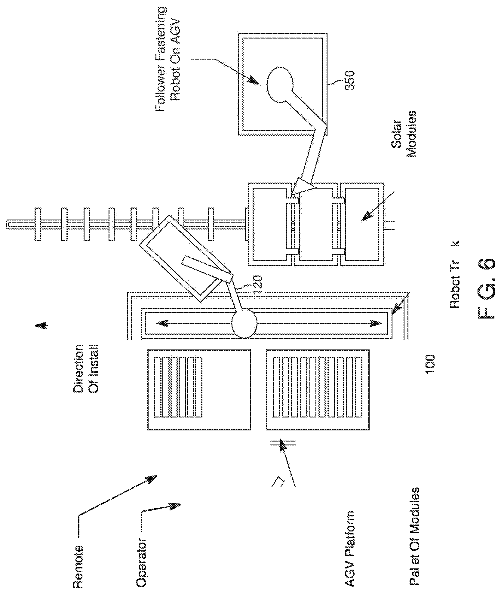 Patent US12569987 Figure 6 – Robotic arm cooperating with an off-road capable base vehicle