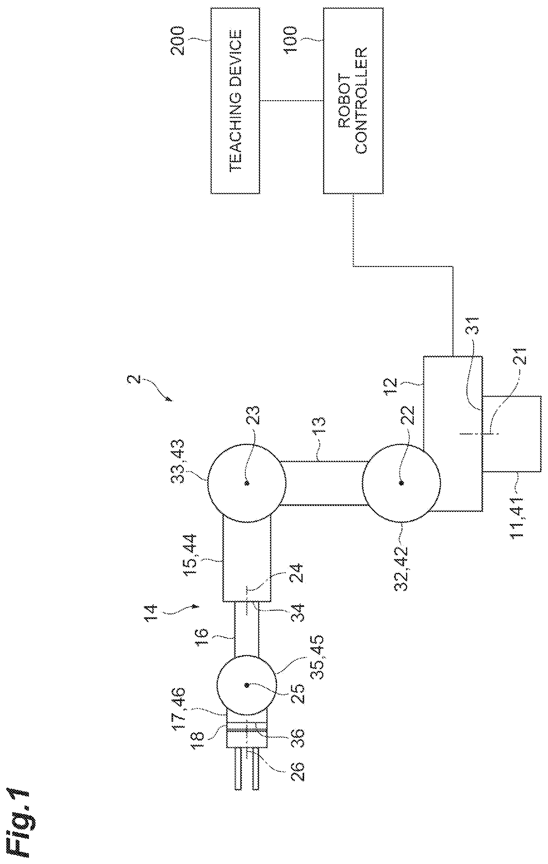 Patent US12569995 Figure 1 – Path generation for manual robot teaching