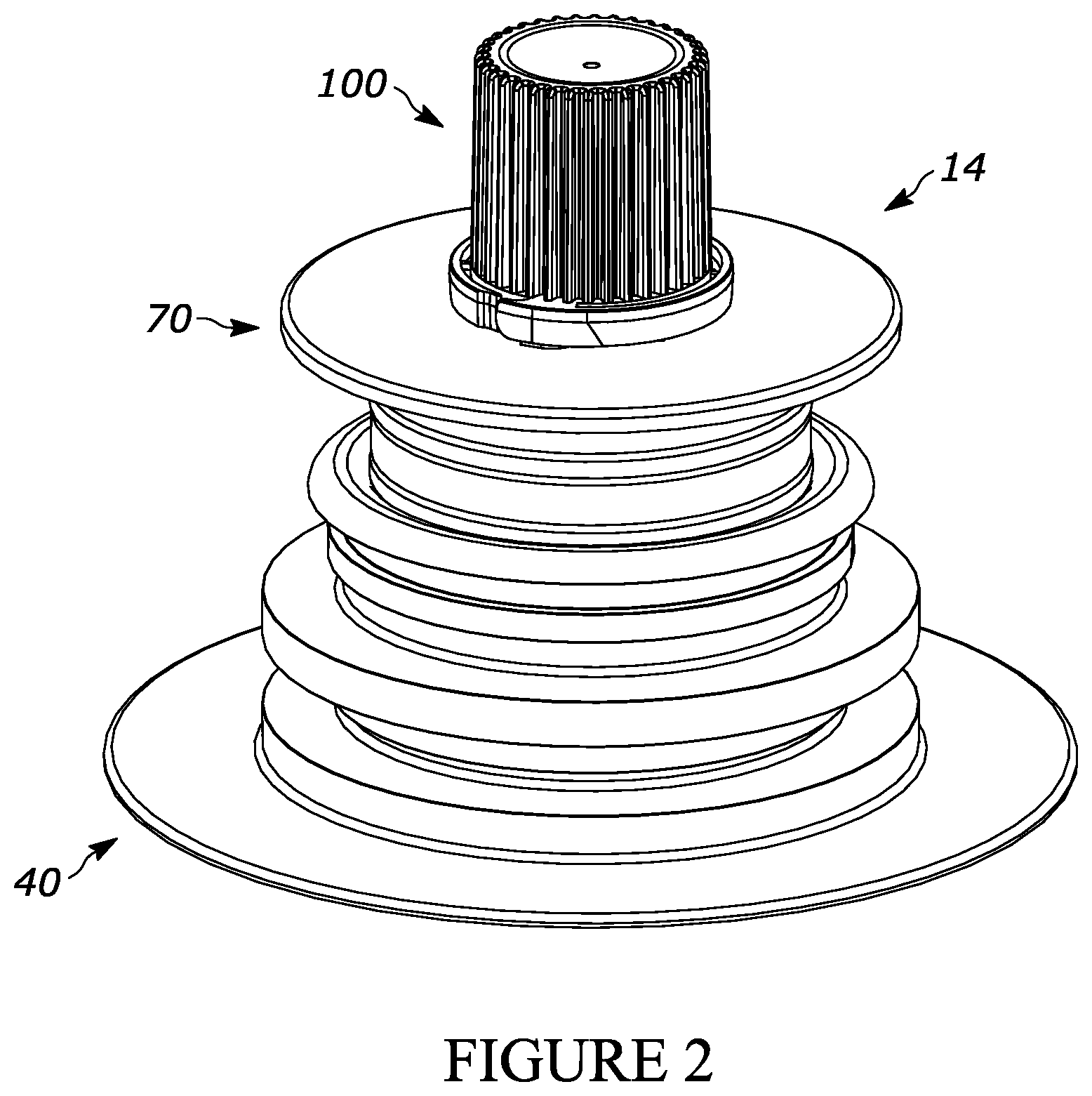 Patent US12576008 Figure 2 – Flexible container assembly and fitment assembly for a flexible container assembly