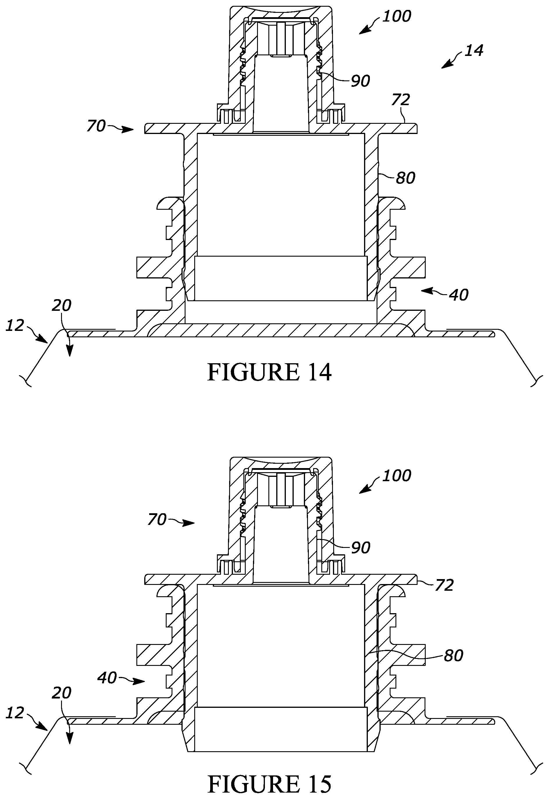 Patent US12576008 Figure 12 – Flexible container assembly and fitment assembly for a flexible container assembly