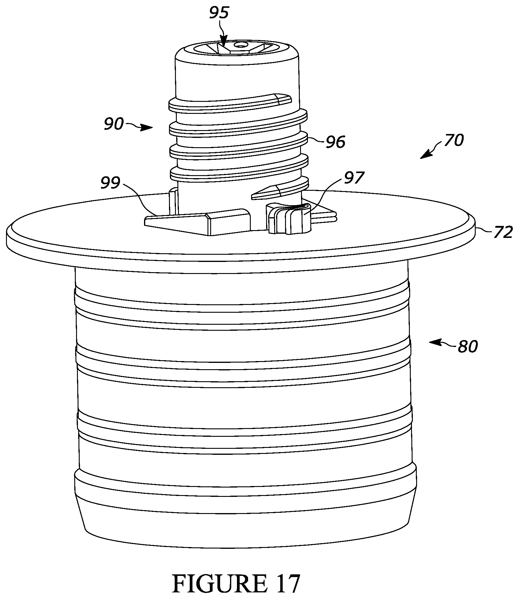 Patent US12576008 Figure 14 – Flexible container assembly and fitment assembly for a flexible container assembly