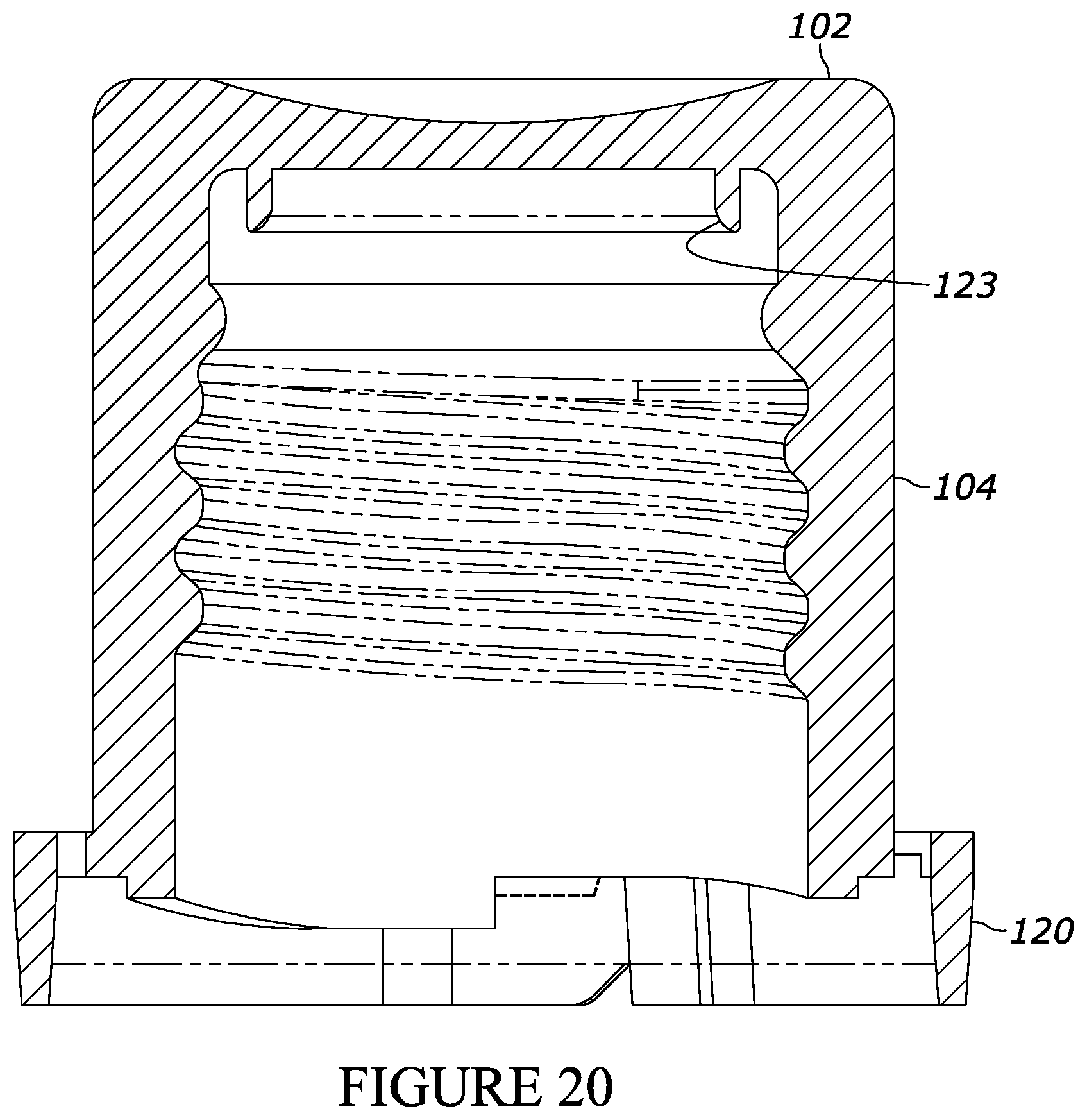 Patent US12576008 Figure 16 – Flexible container assembly and fitment assembly for a flexible container assembly