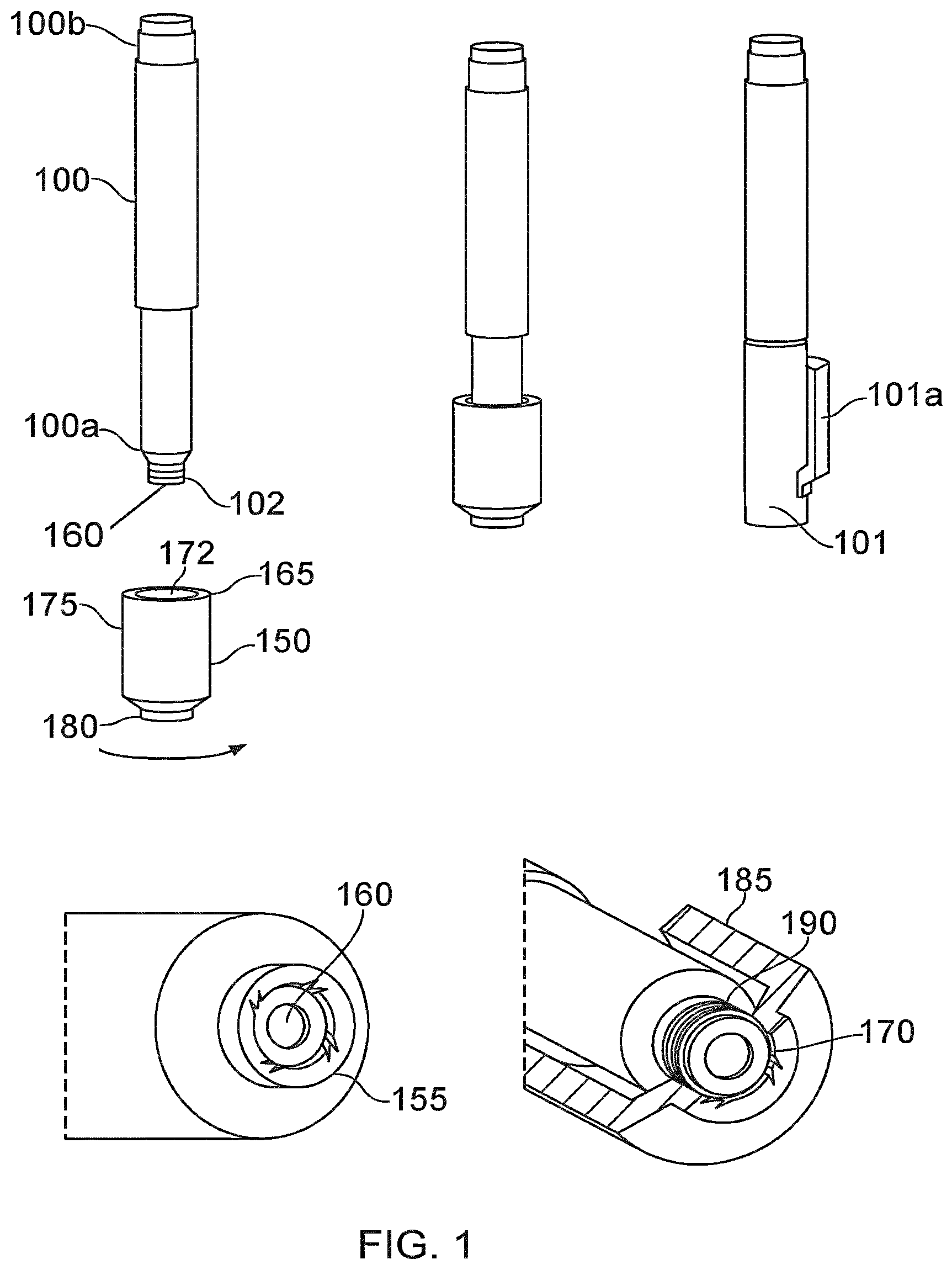 Patent US12576009 Figure 1 – Adapter for a fluid transfer device