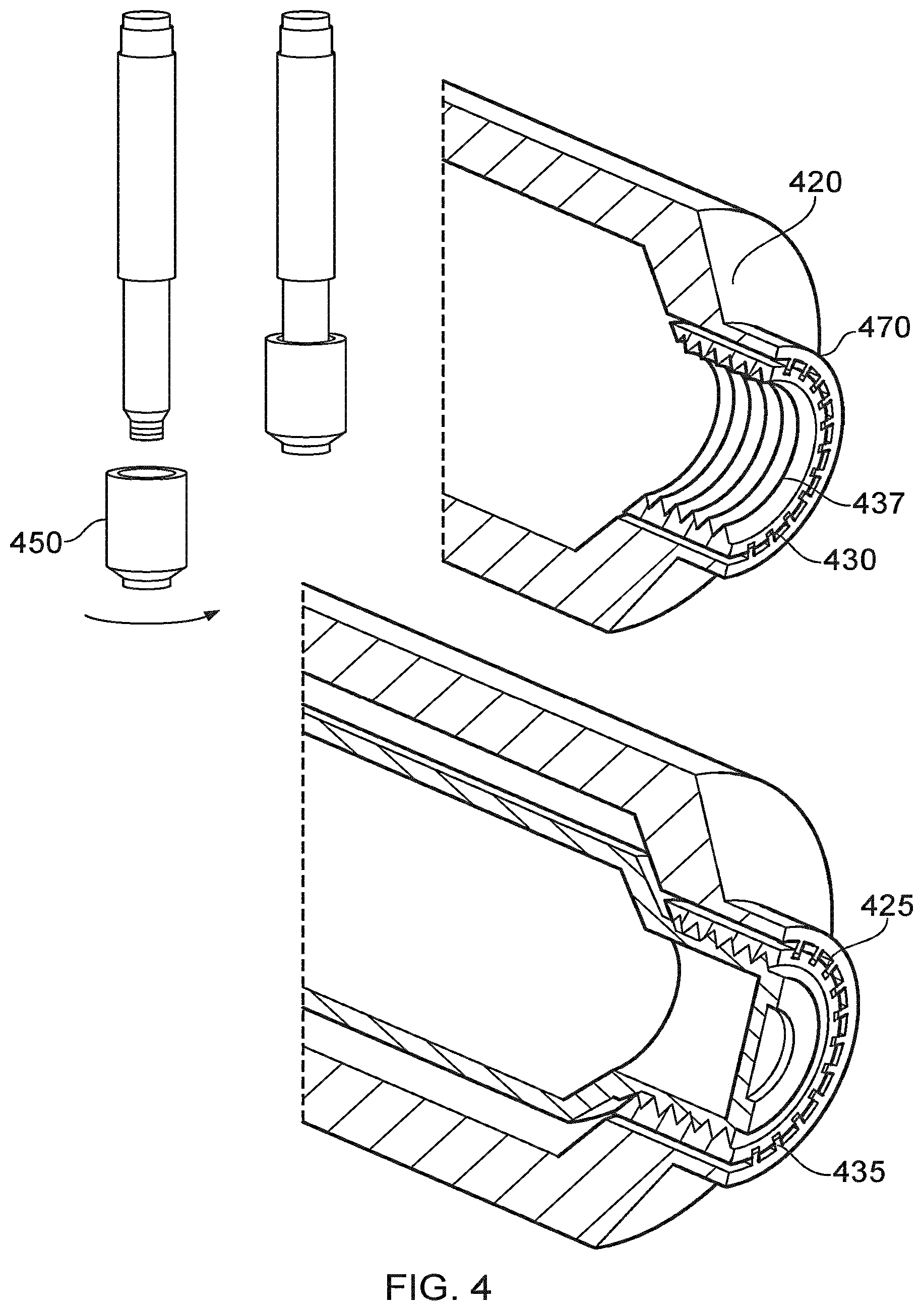 Patent US12576009 Figure 4 – Adapter for a fluid transfer device