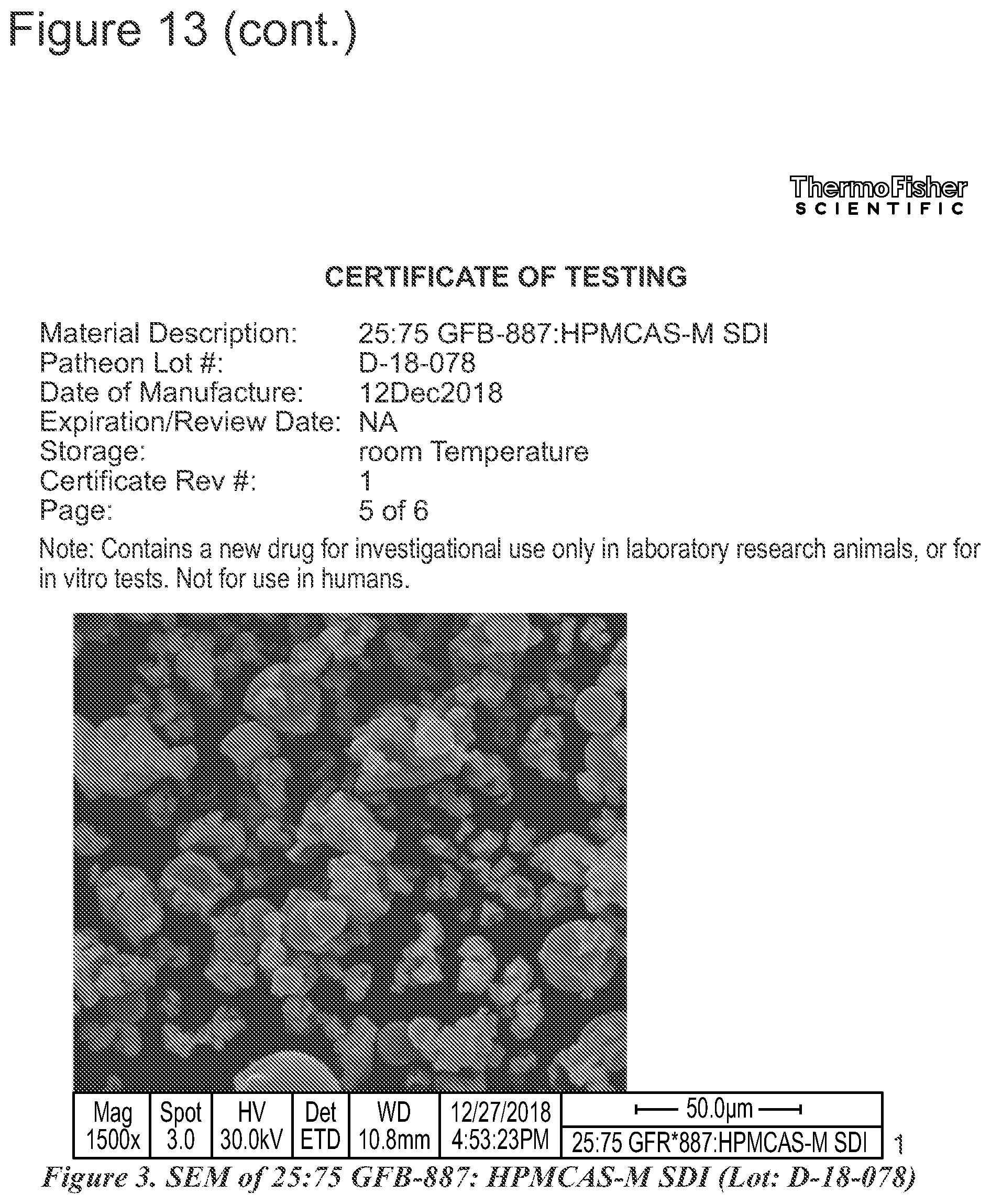 Patent US12576033 Figure 19 – Spray-dried formulation of a pyridazinone TRPC5 inhibitor
