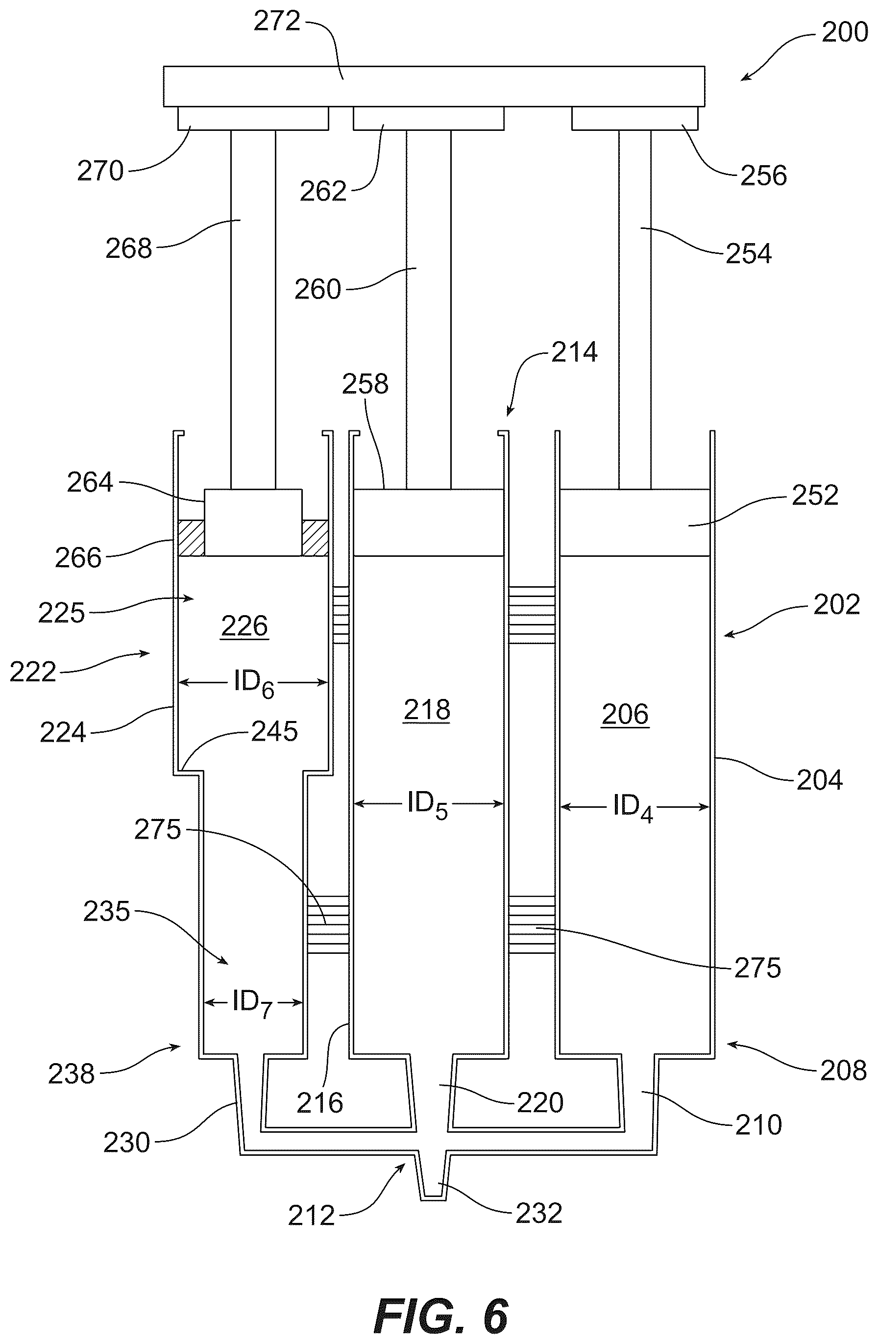 Patent US12576183 Figure 6 – Methods and devices for changing the flow rates of pH modifying fluids for controlling cross-linking rates of reactive components of biocompatible sealing compositions