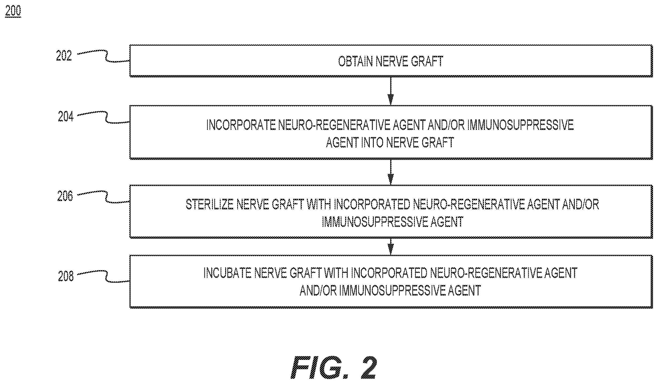 Patent US12576189 Figure 2 – Nerve grafts containing regenerative compounds, methods of making the same, and methods of treatment using the same