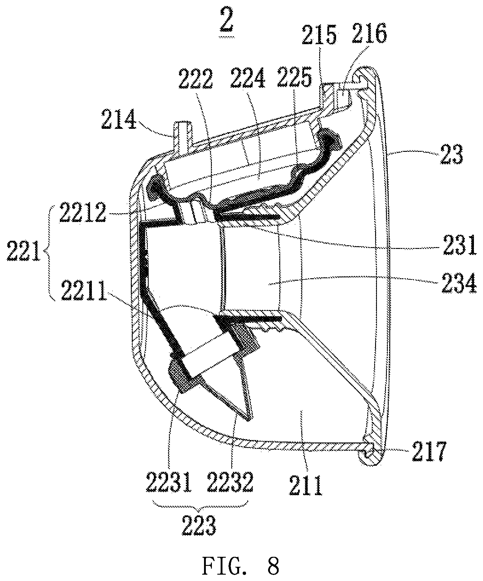 Patent US12576193 Figure 6 – Breast pump