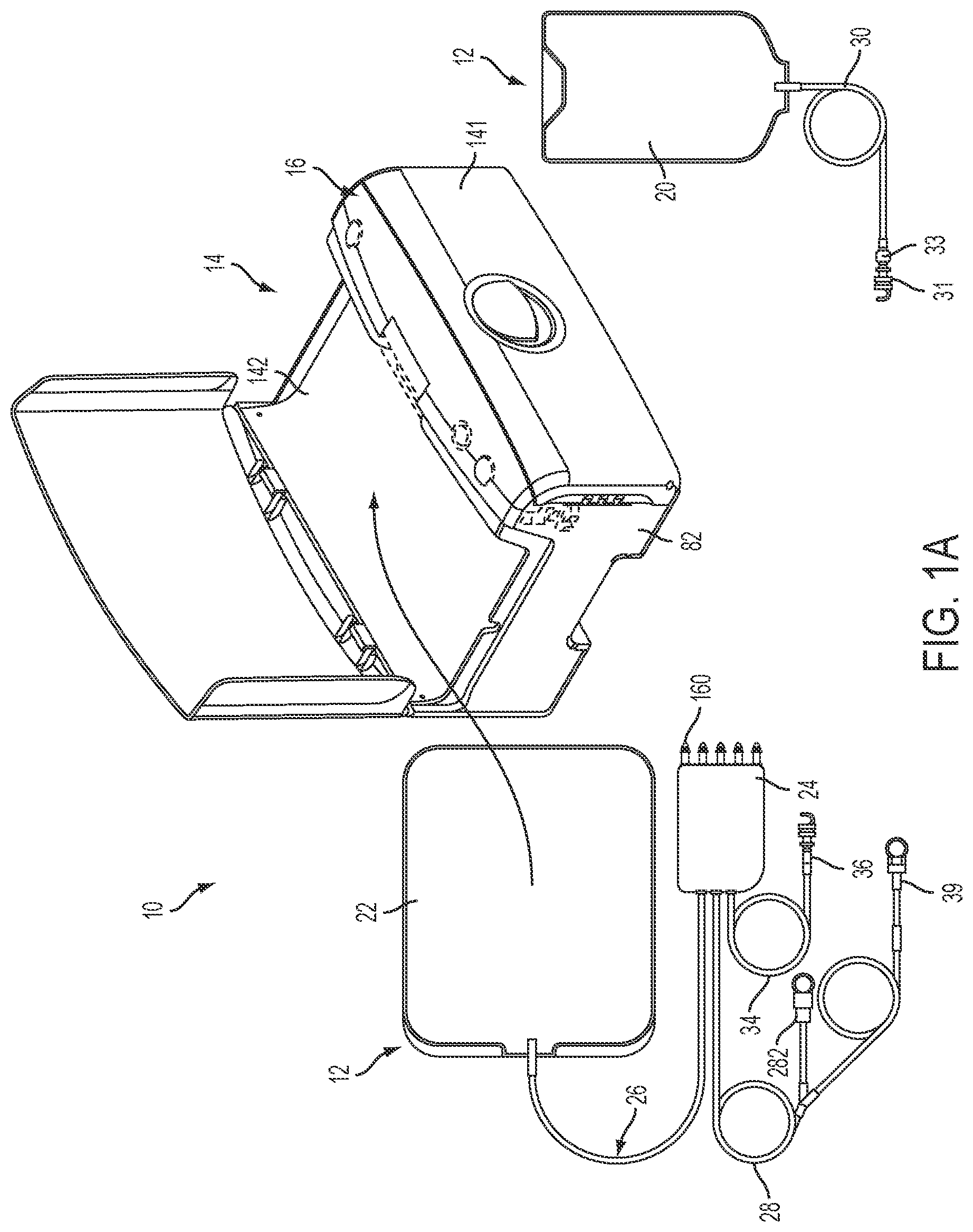 Patent US12576197 Figure 1 – Medical treatment systems, methods, and apparatuses using a plurality of fluid lines