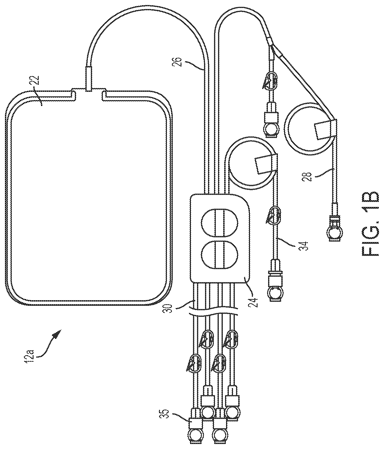 Patent US12576197 Figure 2 – Medical treatment systems, methods, and apparatuses using a plurality of fluid lines