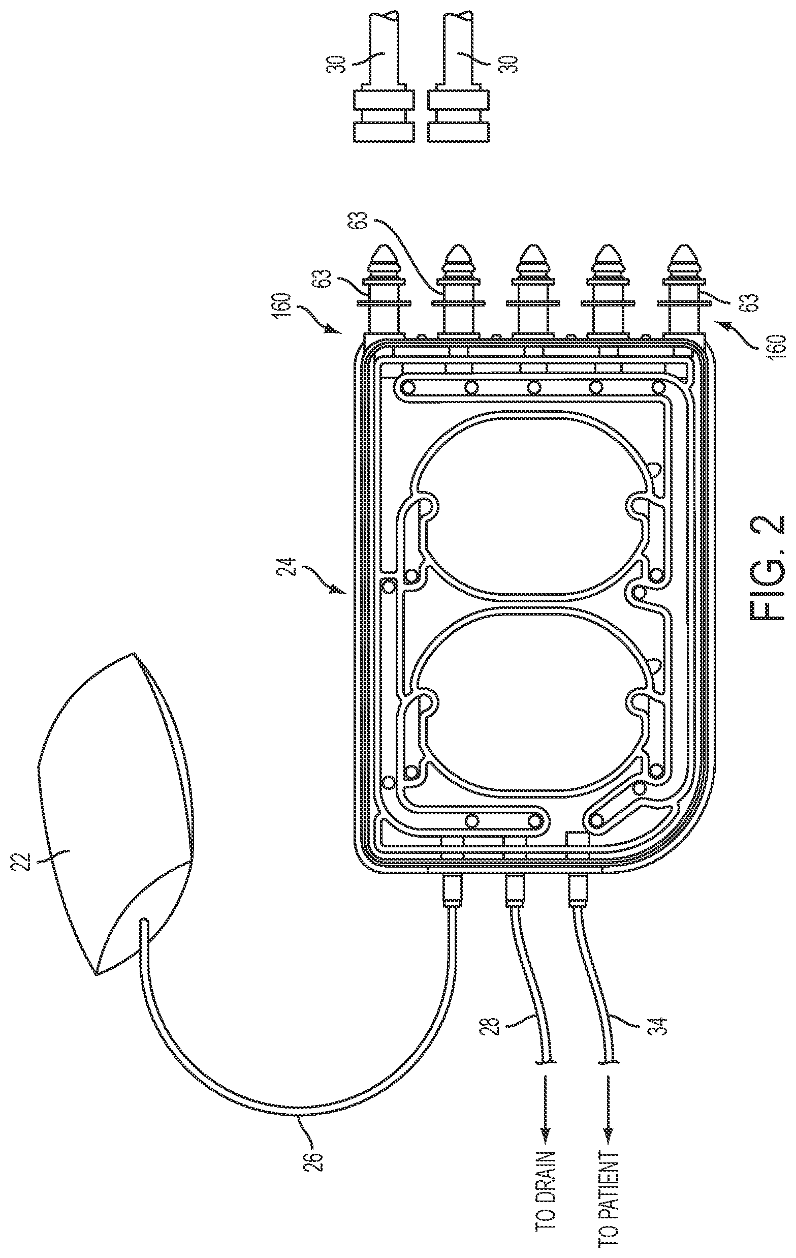 Patent US12576197 Figure 3 – Medical treatment systems, methods, and apparatuses using a plurality of fluid lines