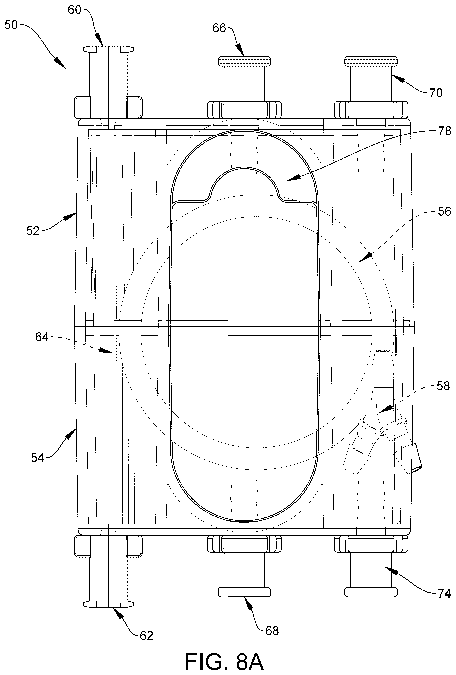 Patent US12576203 Figure 8 – Fluid collection canister for use with sub-atmospheric pressure pump