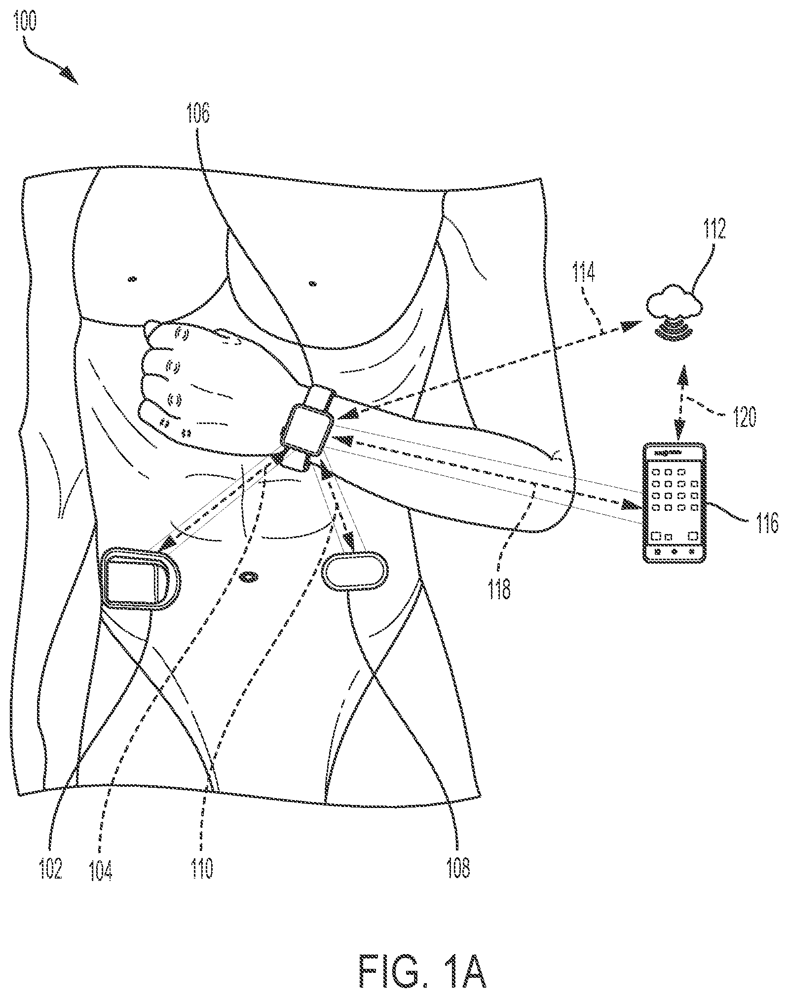 Patent US12576206 Figure 1 – Wearable automated medication delivery system