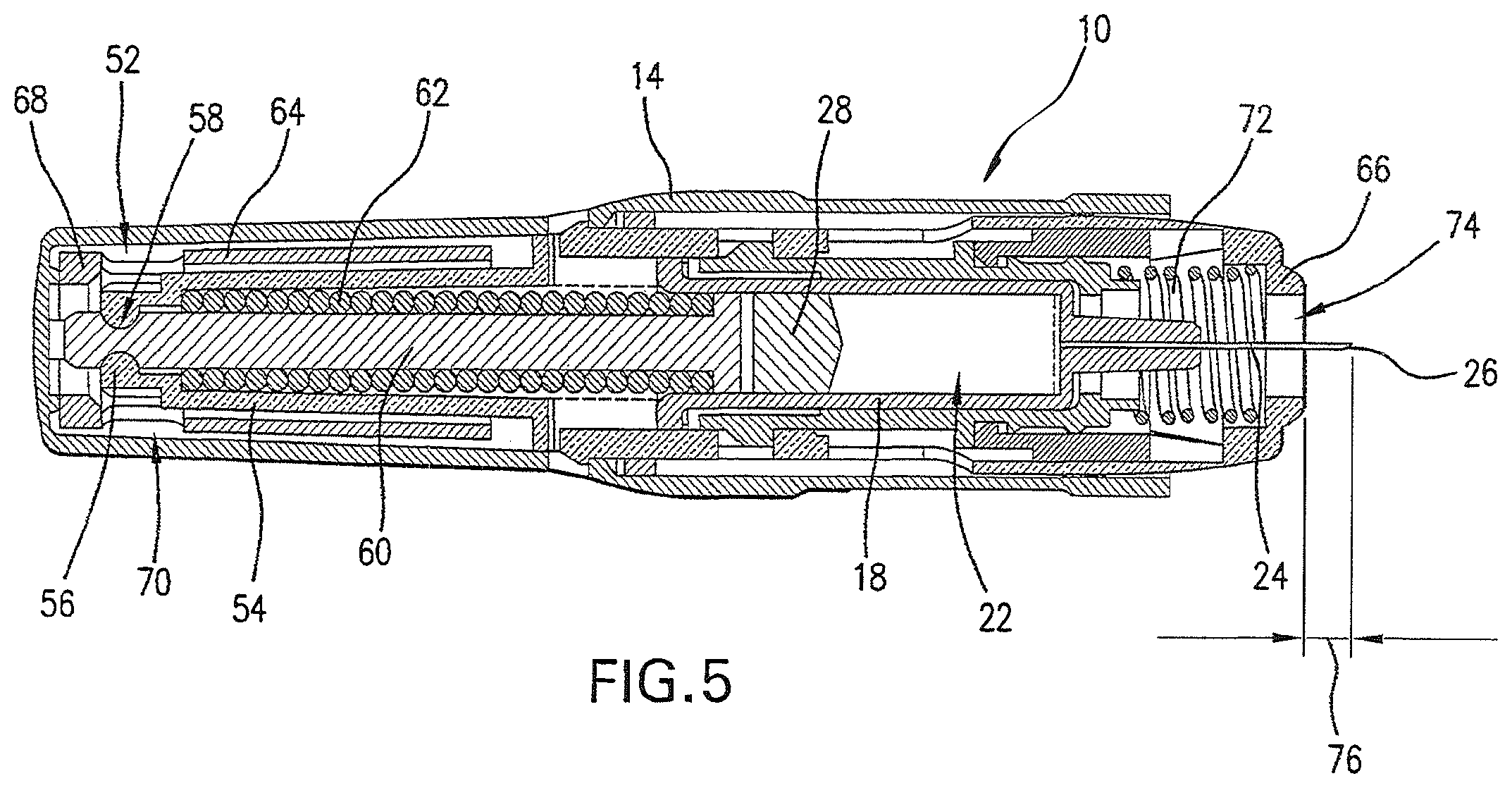 Patent US12576210 Figure 4 – Prefilled syringe injector