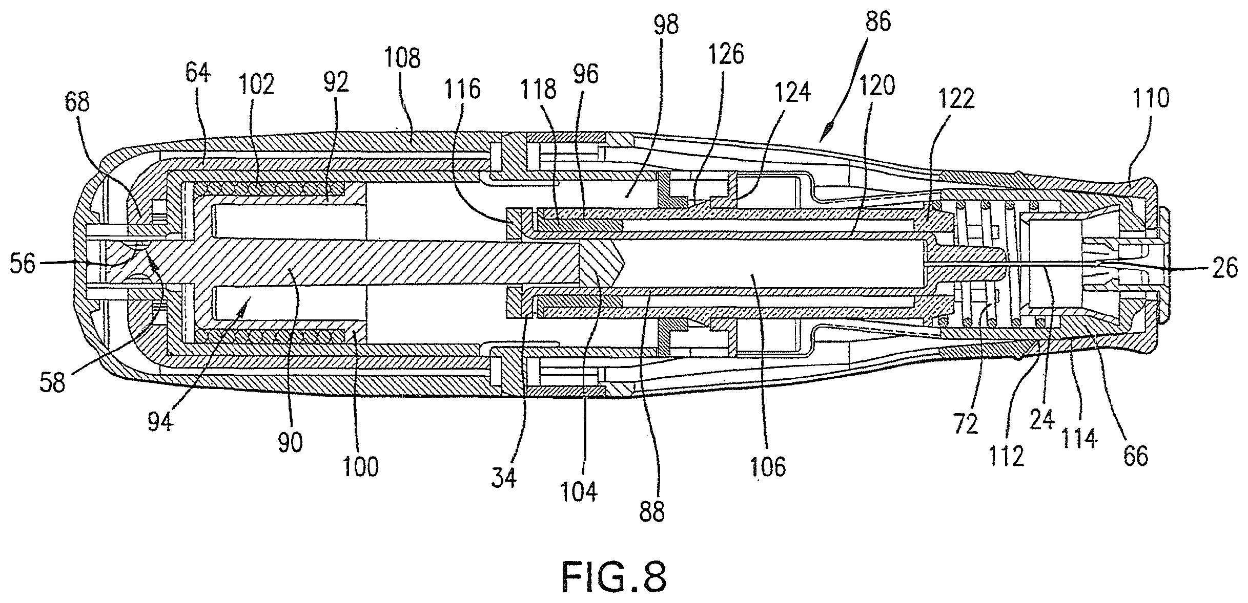 Patent US12576210 Figure 7 – Prefilled syringe injector