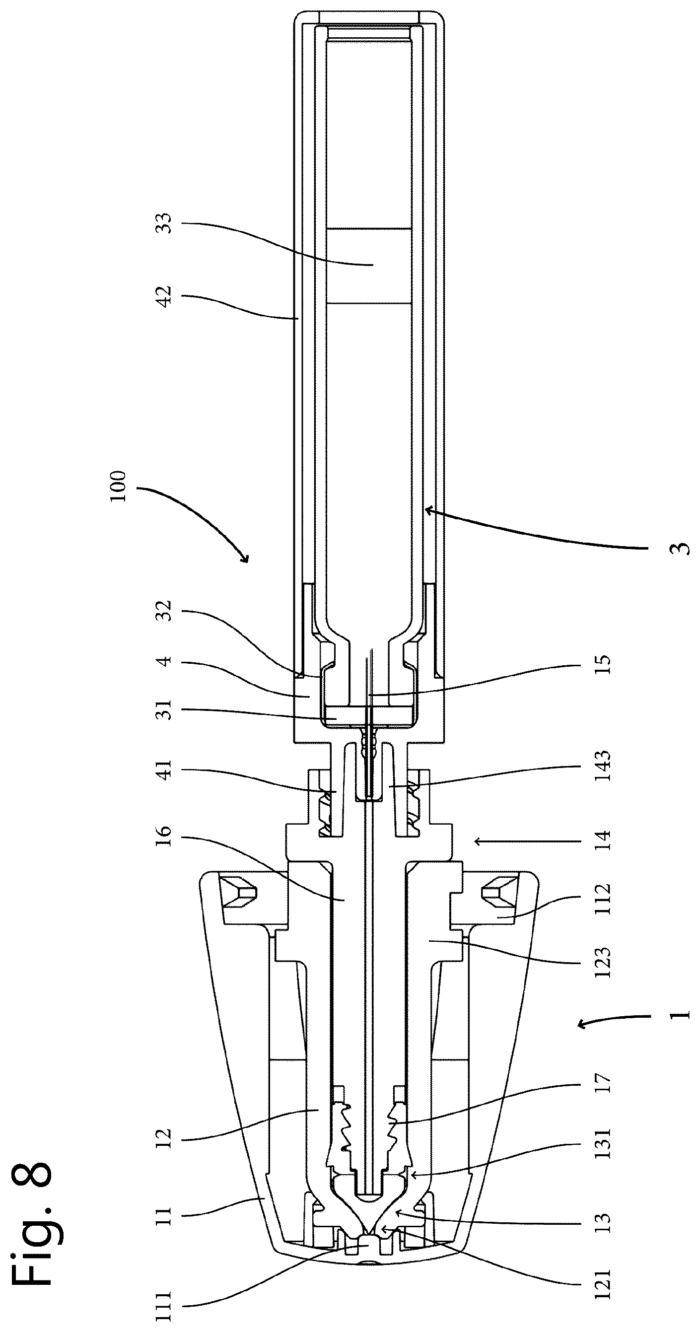 Patent US12576211 Figure 9 – Refill system for medical device using jet delivery principle