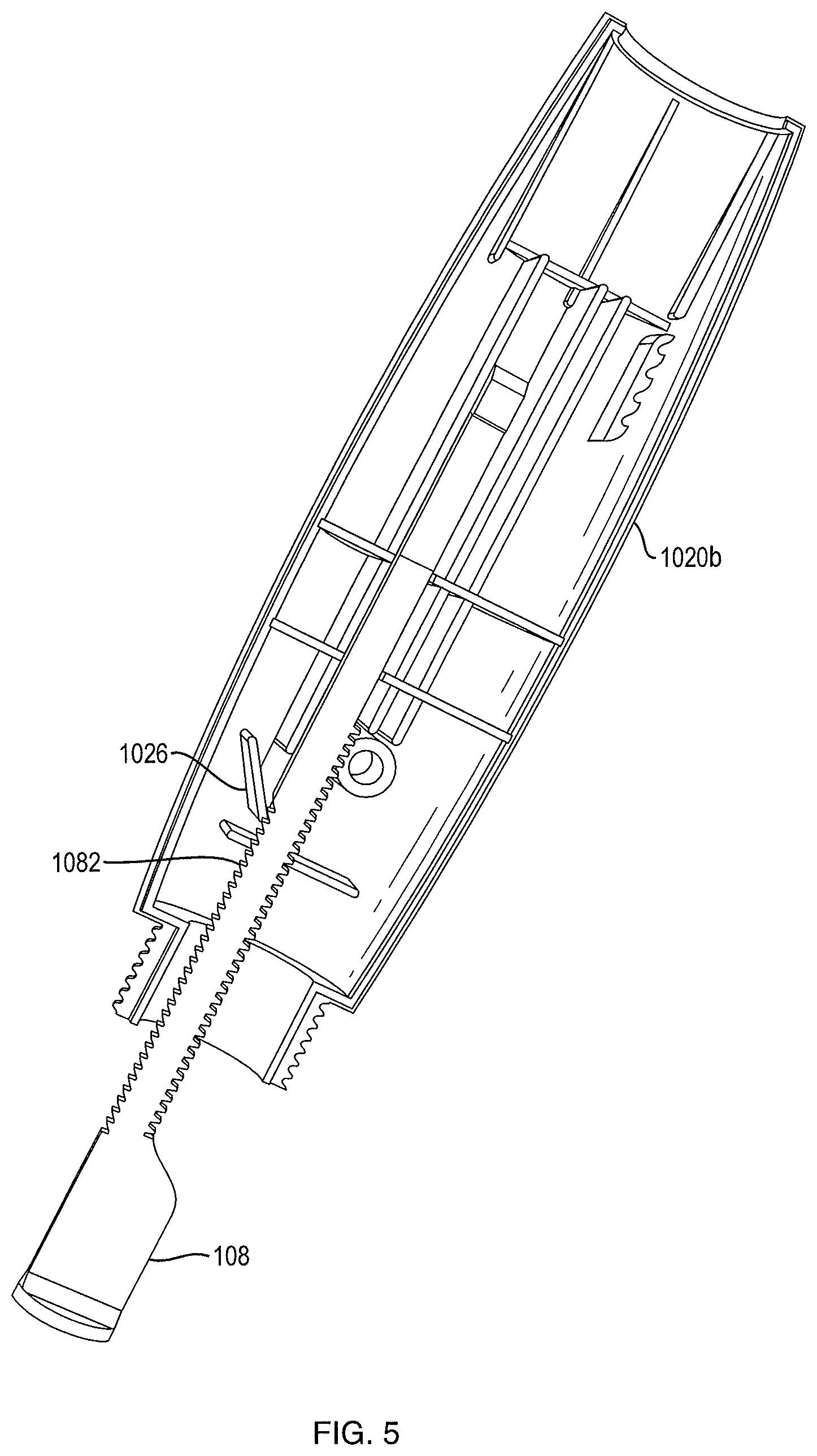 Patent US12576213 Figure 10 – Multiple dosage injector with rack and pinion dosage system having ram that includes a lockout protrusion