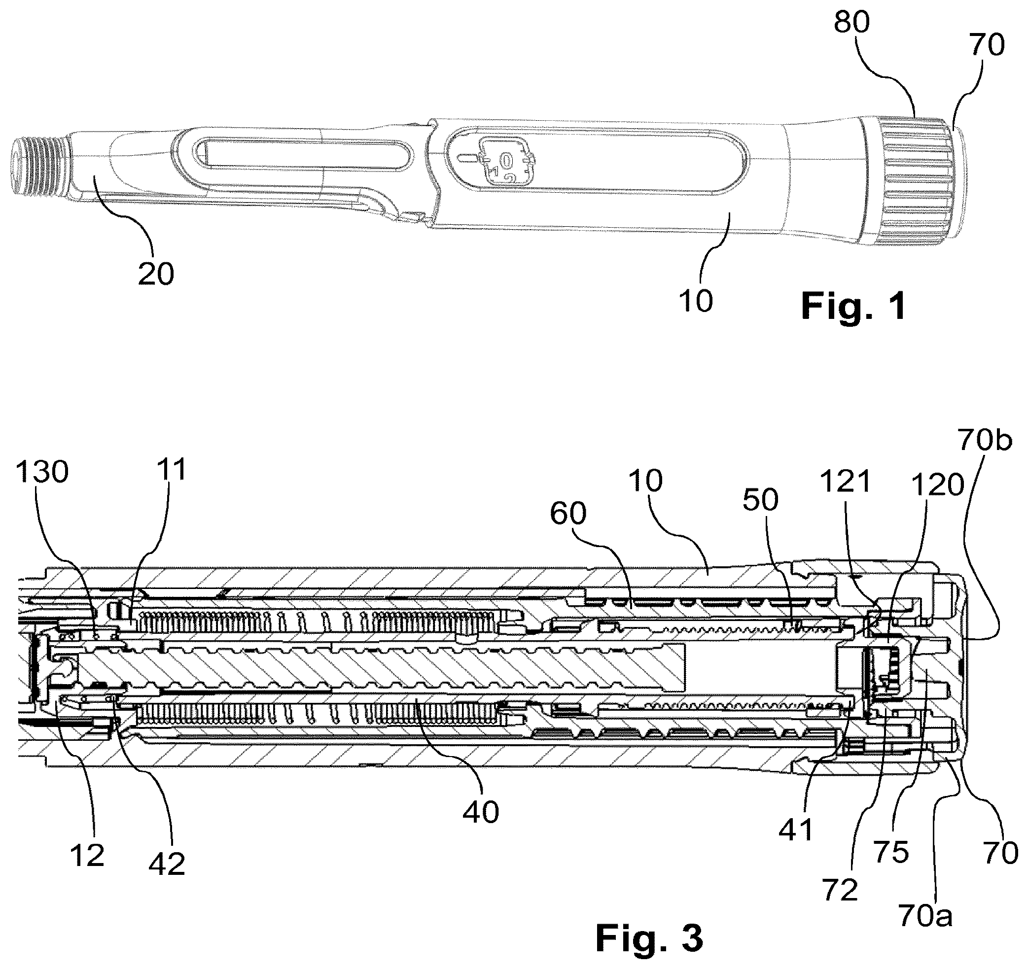 Patent US12576214 Figure 1 – Button and button assembly for a drug delivery device