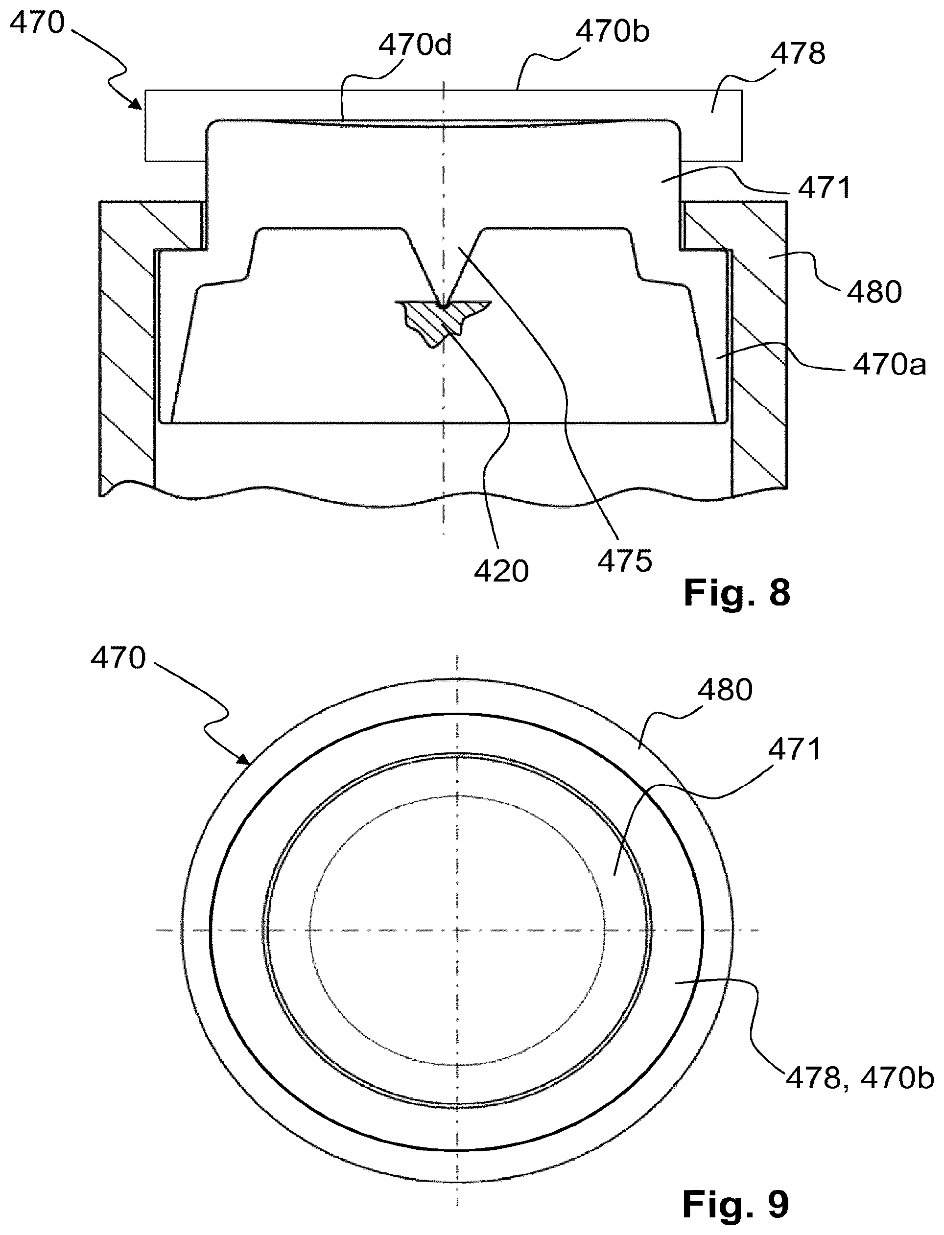 Patent US12576214 Figure 5 – Button and button assembly for a drug delivery device