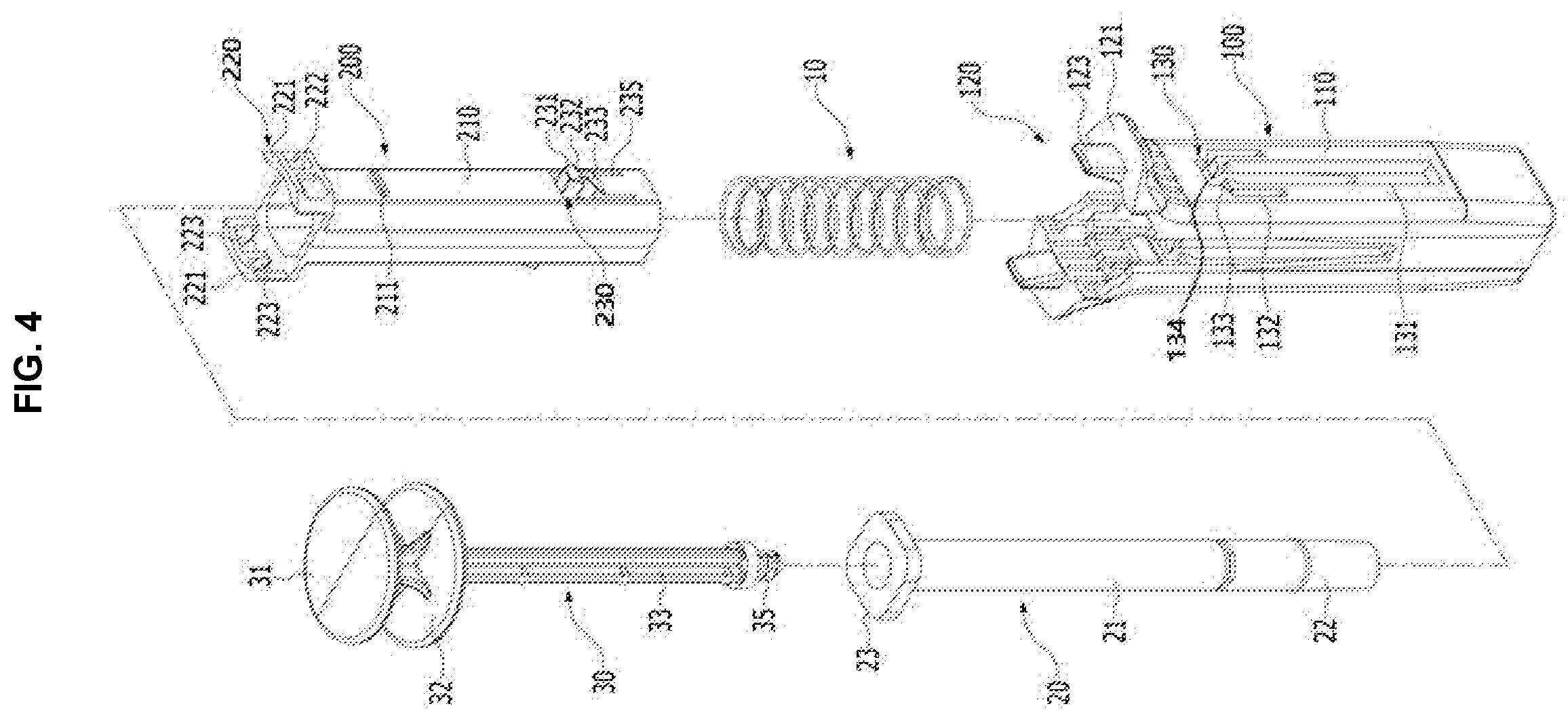 Patent US12576216 Figure 4 – Disposable injection device with locking structure to prevent reuse