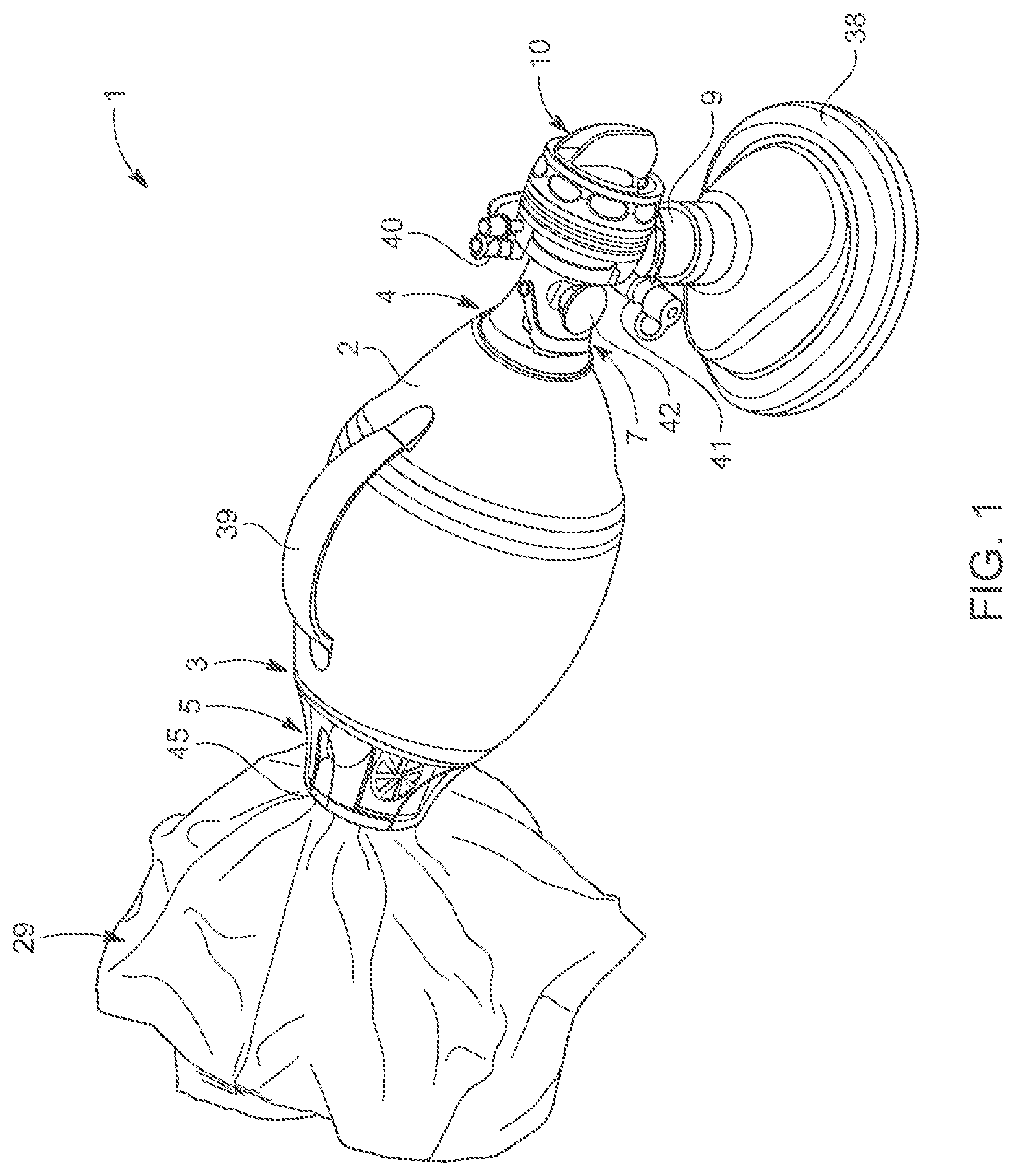 Patent US12576224 Figure 1 – Resuscitator