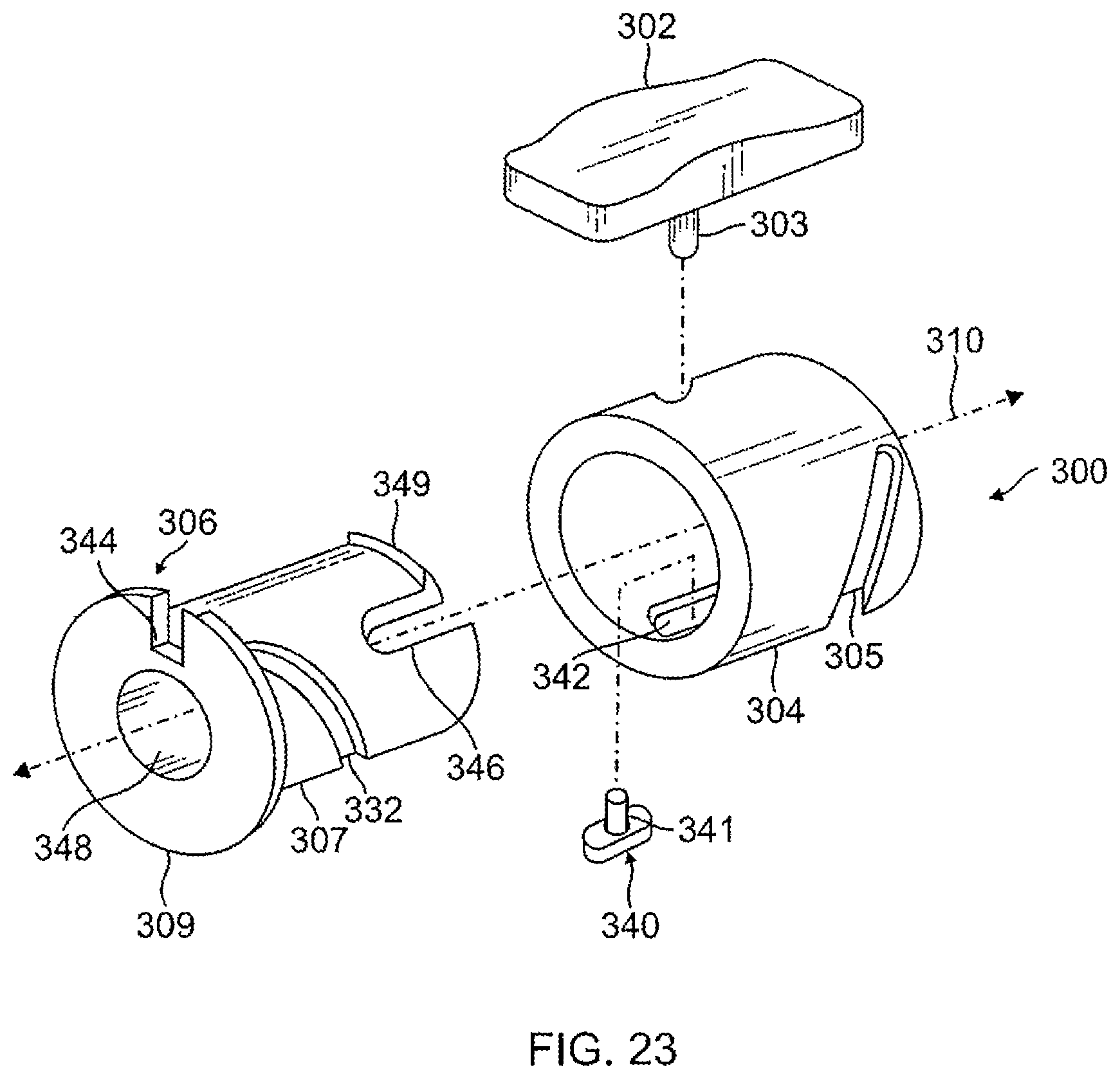 Patent US12576243 Figure 19 – Catheter with multi-functional control handle having linear mechanism