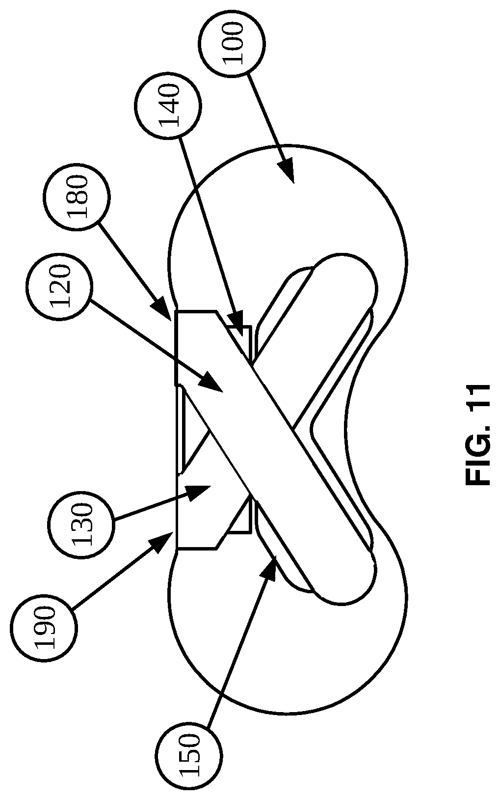 Patent US12576244 Figure 11 – Flexible universal catheter securement device