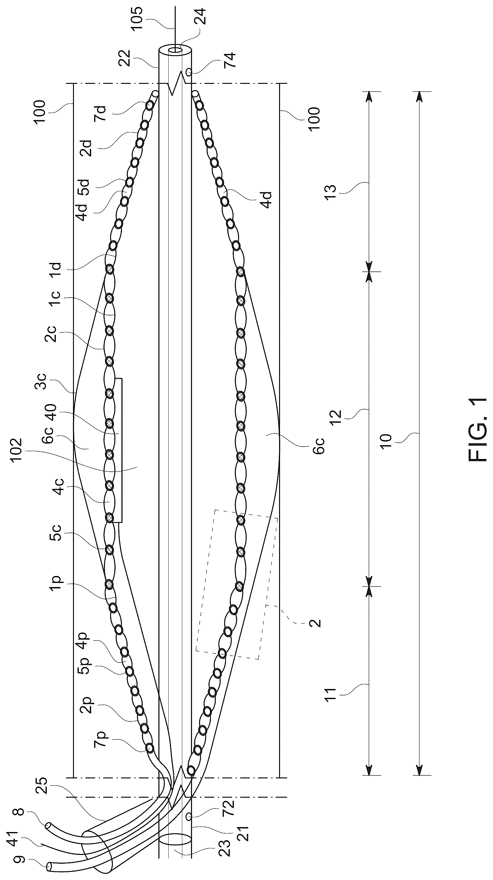 Patent US12576250 Figure 1 – Apertured multilayer balloon catheter system
