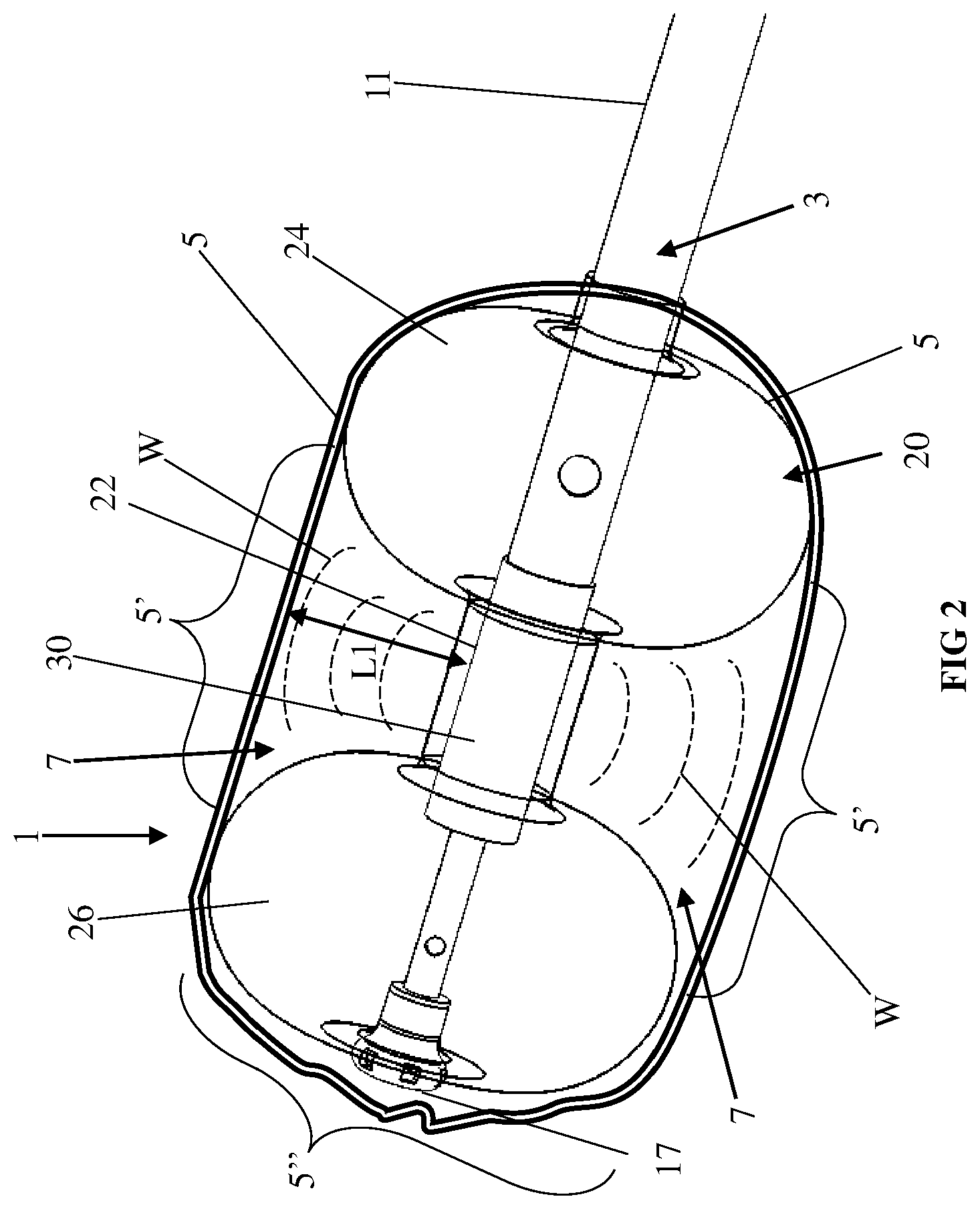 Patent US12576254 Figure 3 – System and method for ultrasonic bladder therapeutic agent delivery
