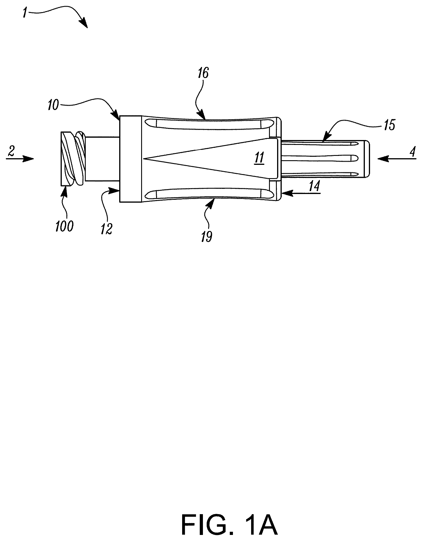 Patent US12576256 Figure 1 – Medical Luer connector