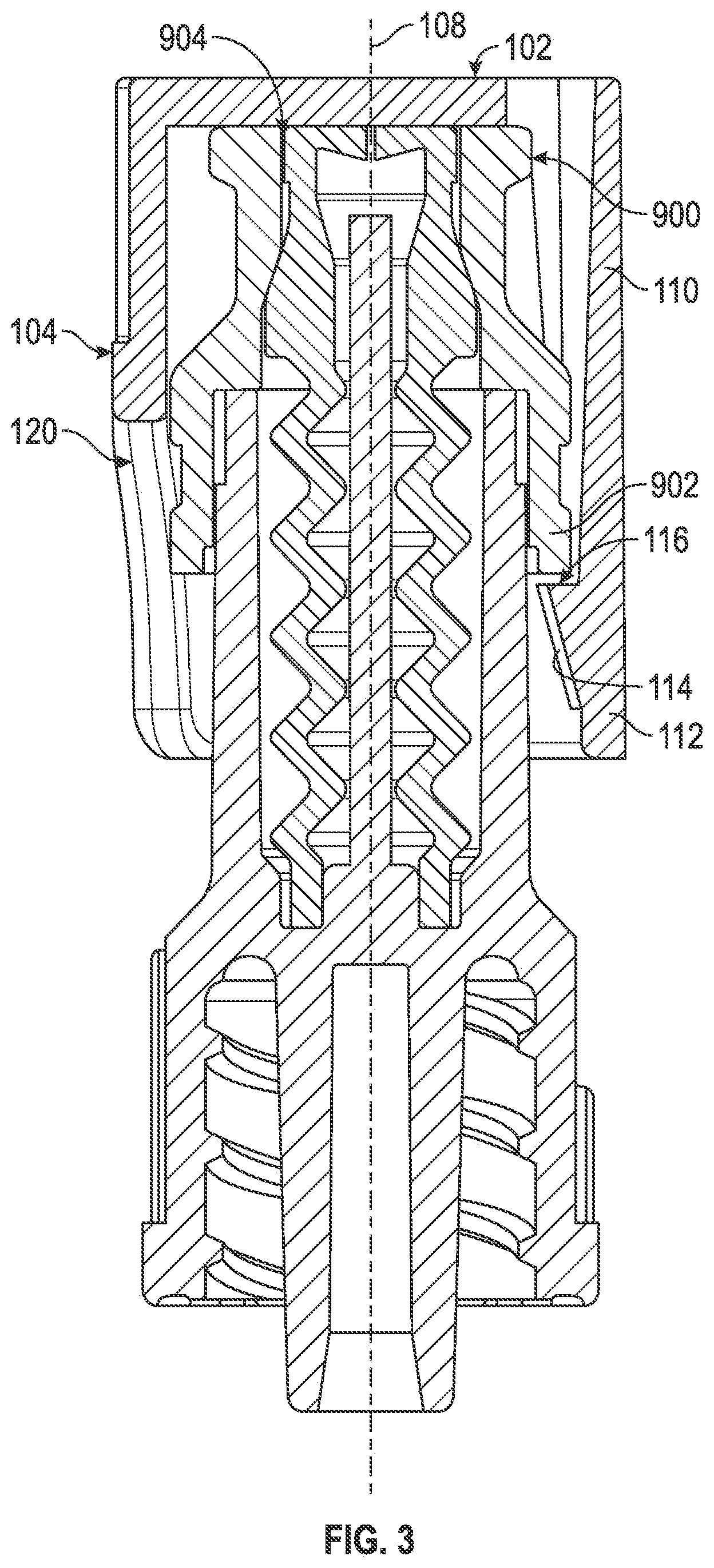 Patent US12576257 Figure 2 – Tamper-resistant cap