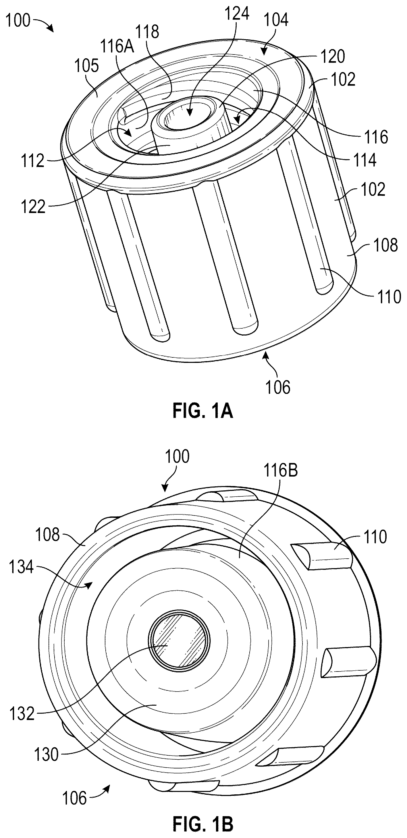Patent US12576260 — Disinfecting cap for open female luer devices — Figure 1