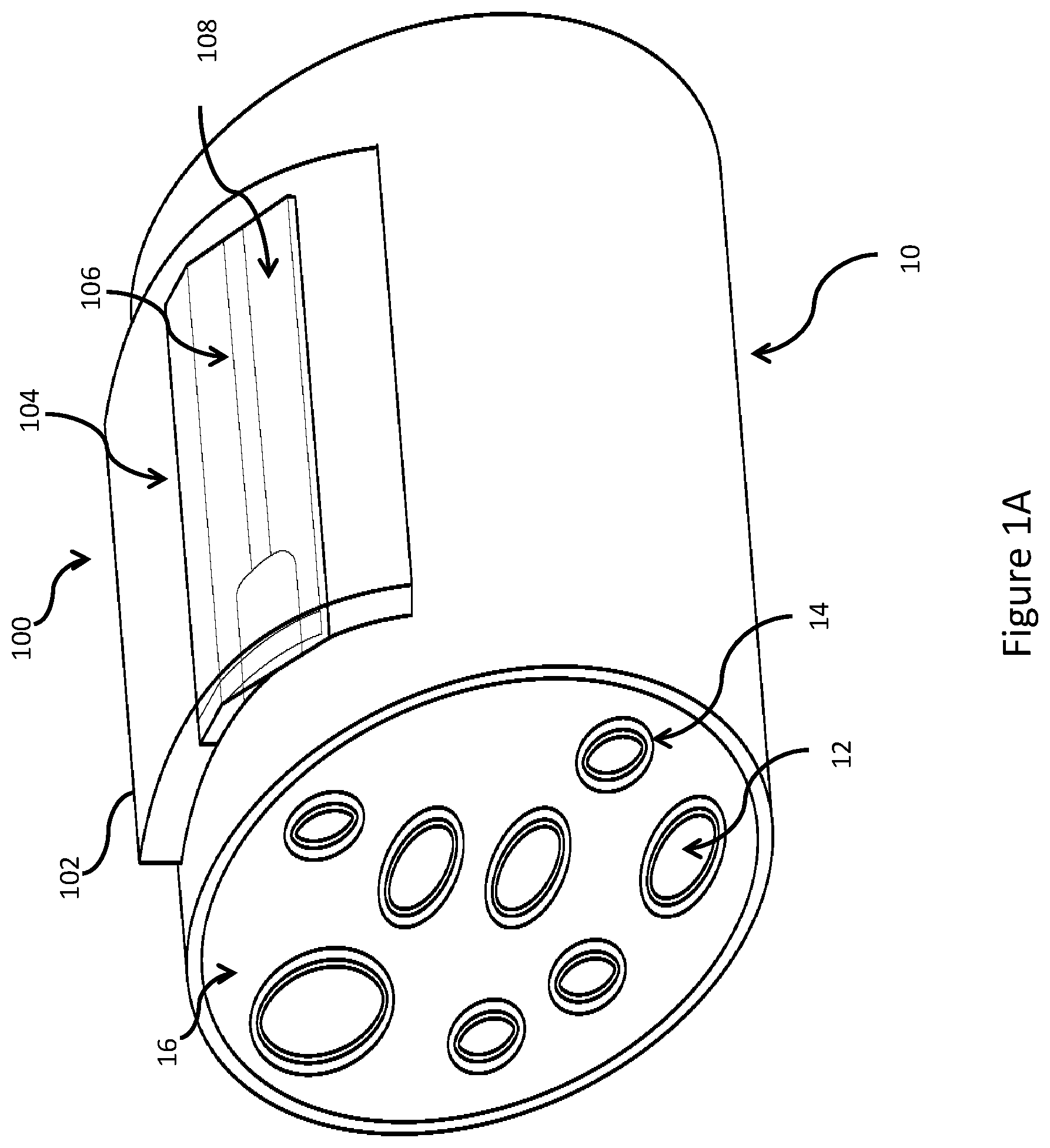 Patent US12576268 Figure 1 – Conformable neural interface device with hydrogel adhesion and methods of using the same