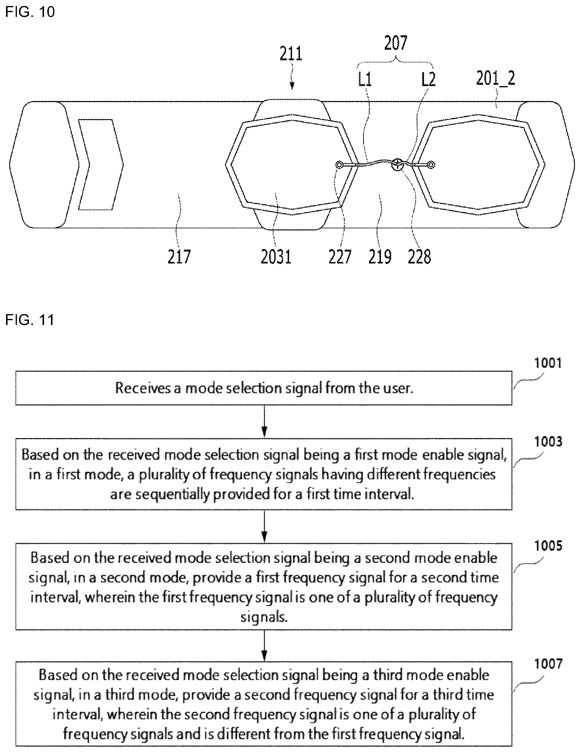 Patent US12576269 Figure 7 – Electronic device using low frequency and method of operation thereof