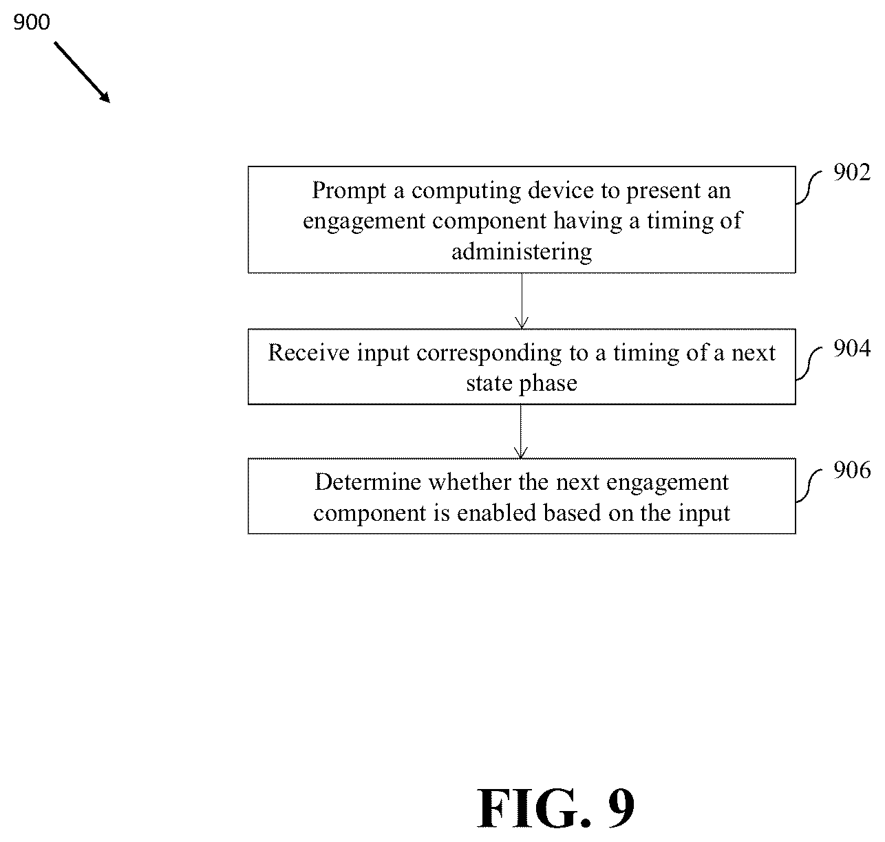 Patent US12576272 Figure 13 – Engagement component selection for control of bio-psychiatric therapeutic trajectory (BTT)