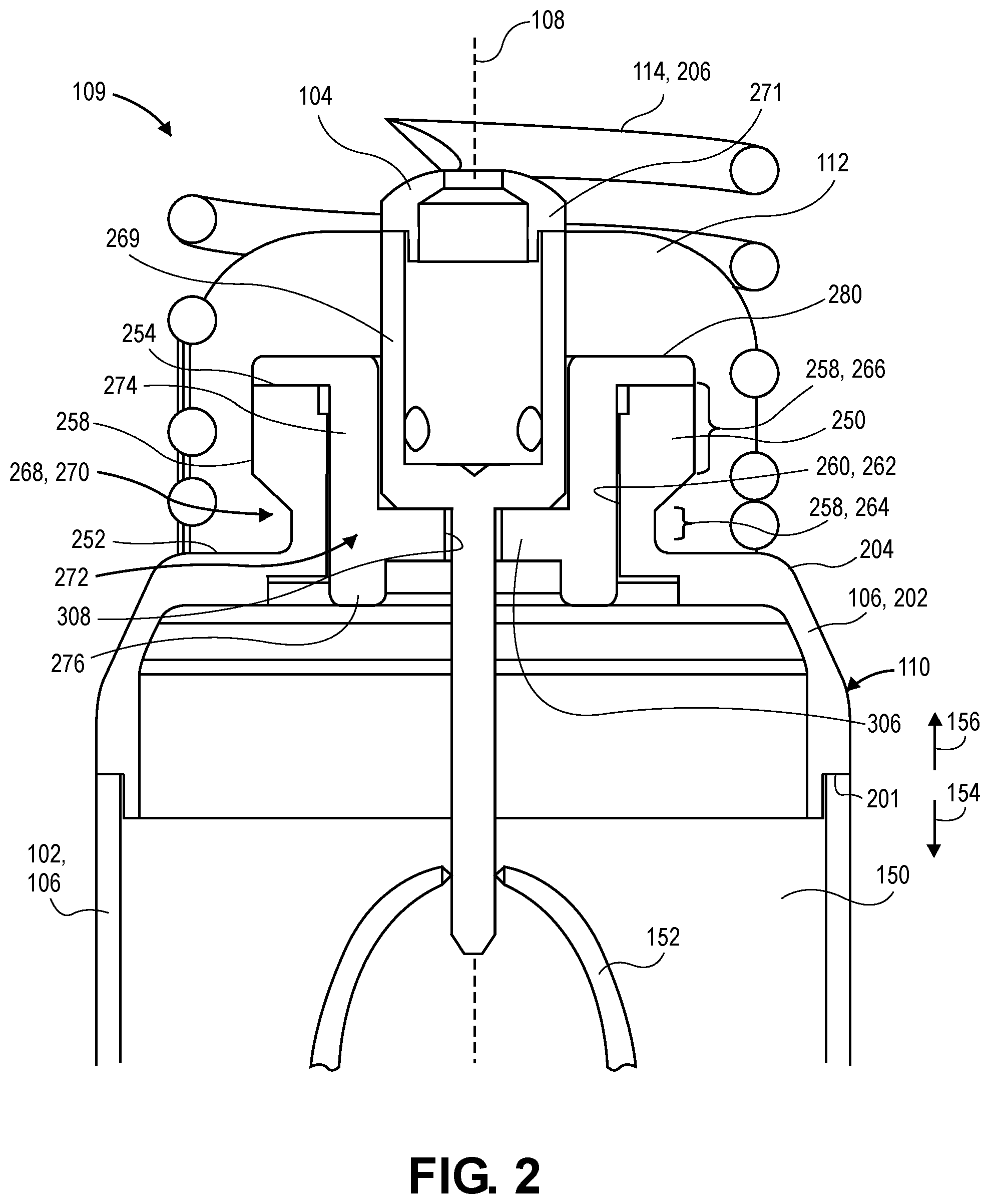 Patent US12576278 Figure 2 – Leadless biostimulator having overmolded header assembly