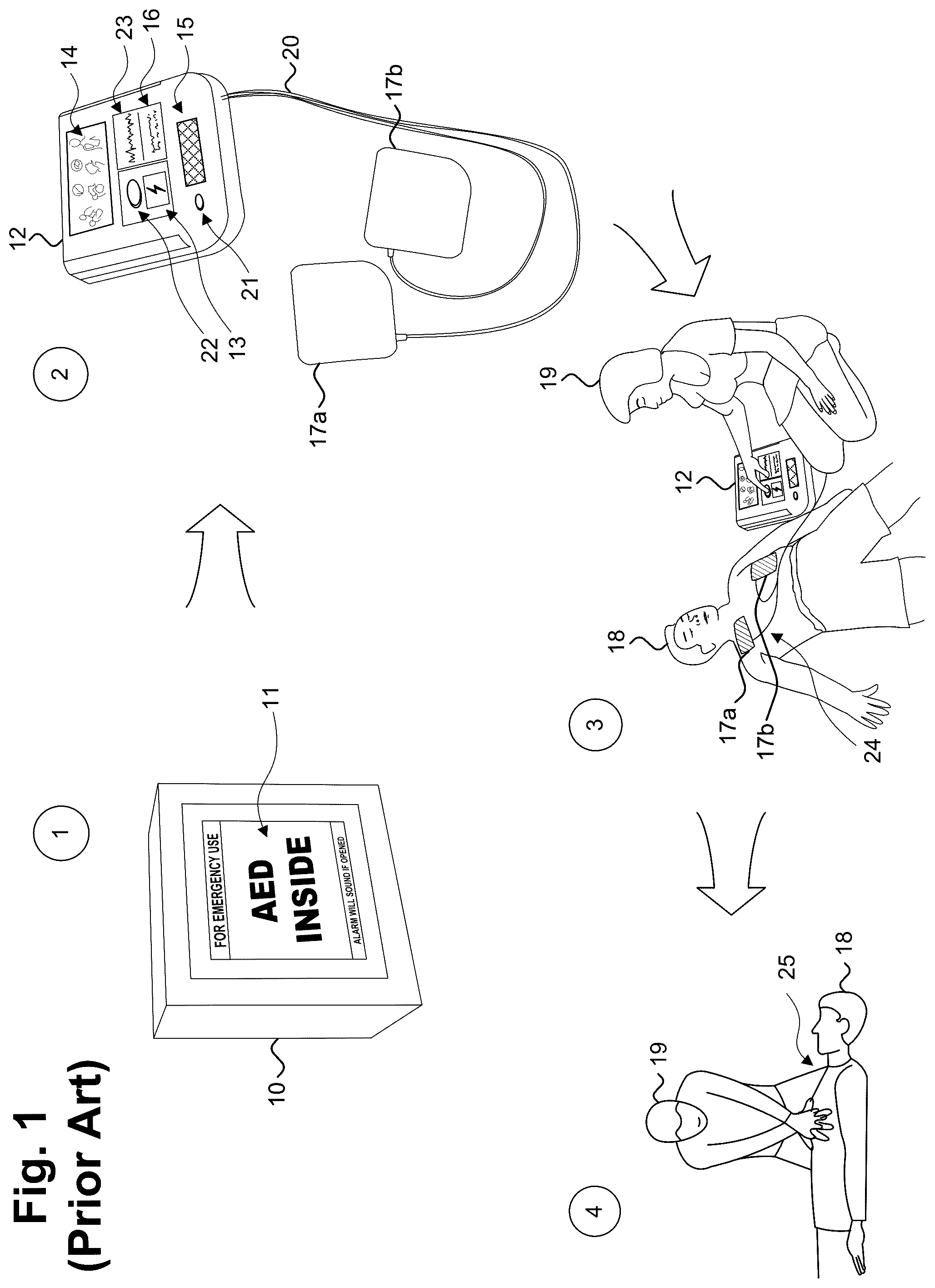 Patent US12576281 Figure 1 – Defibrillator designed for high-reliability operation