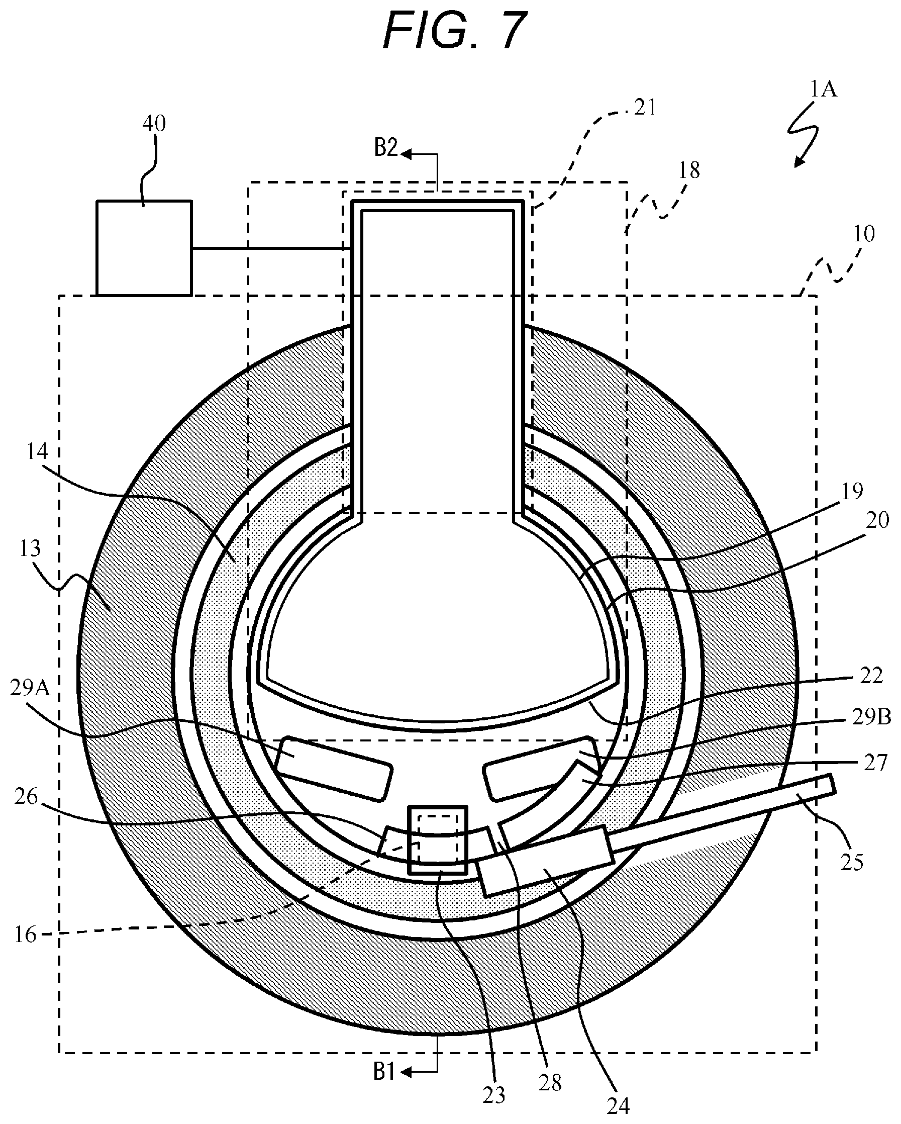 Patent US12576287 Figure 6 – Circular accelerator and particle beam treatment system