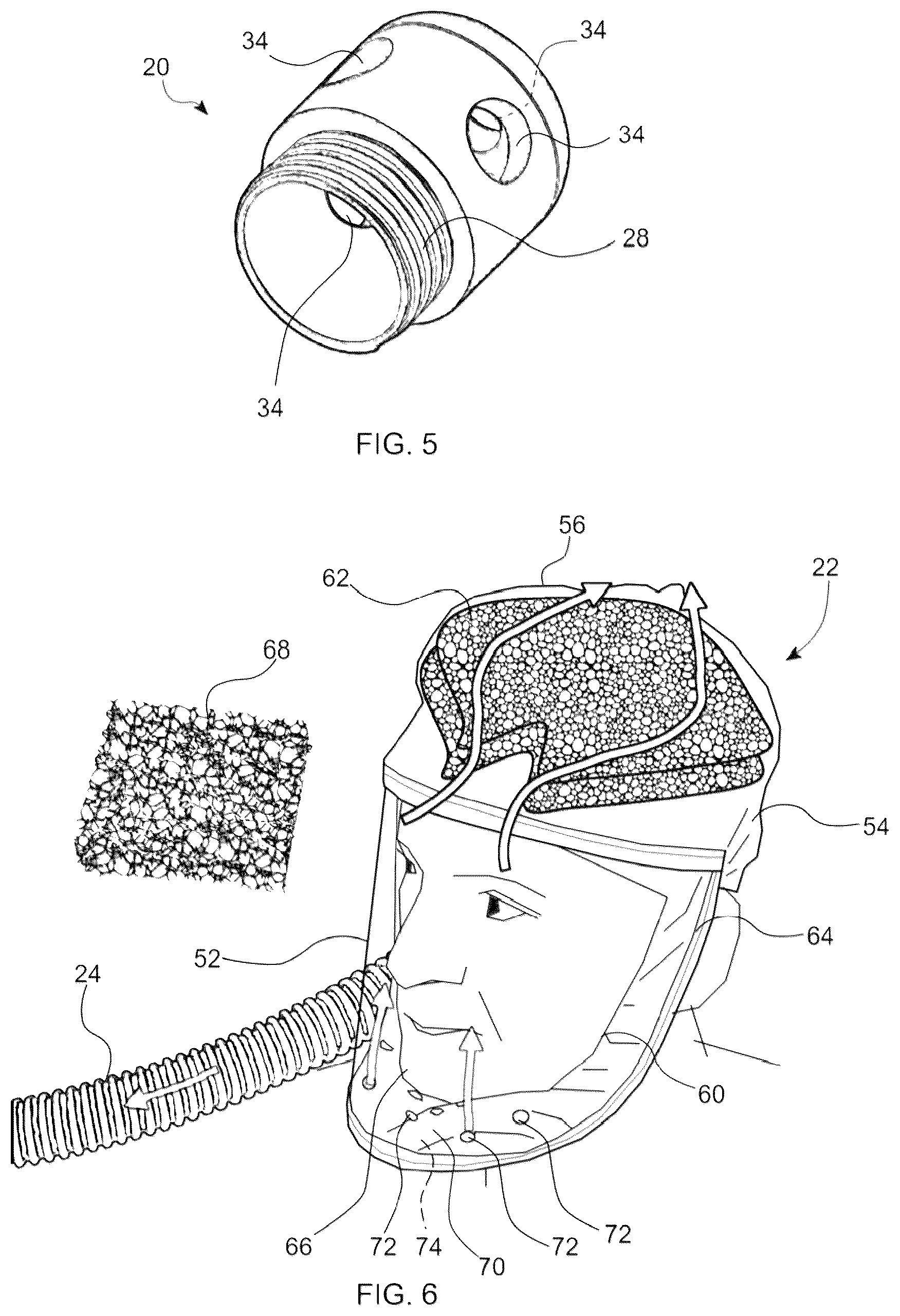 Patent US12576290 Figure 3 – Respiratory pump arrangement for personal respiratory isolation and method of use
