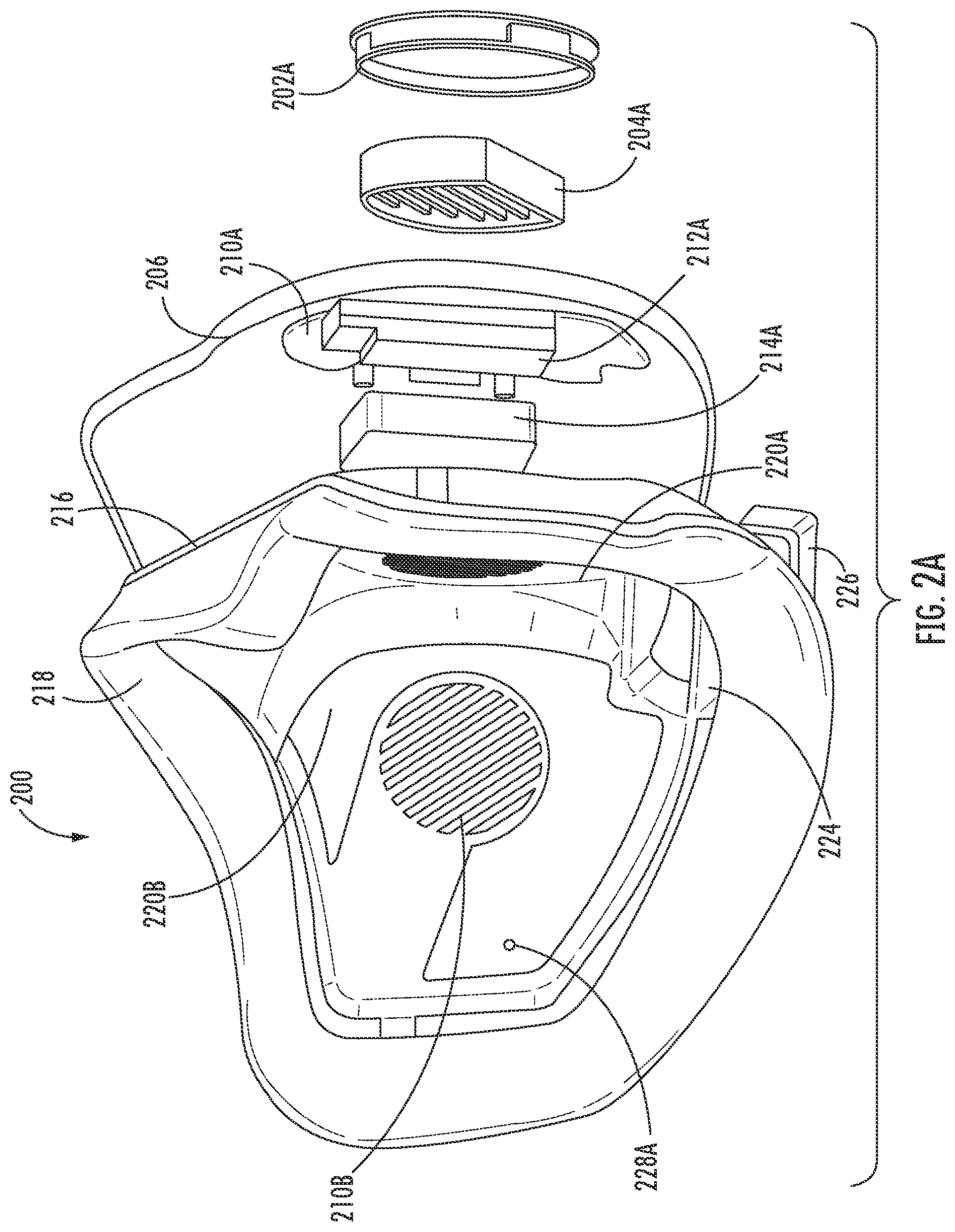 Patent US12576291 Figure 2 – Filtration component with microcapsule elements for respiratory protective device