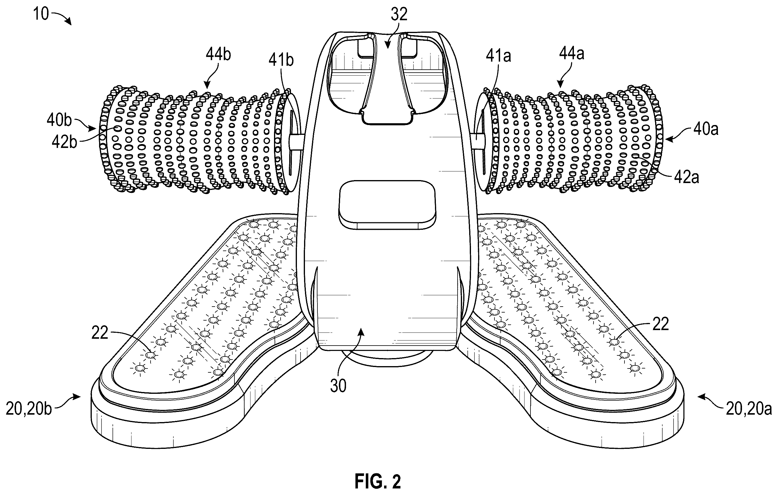 Patent US12576299 Figure 2 – Exercise and therapy device